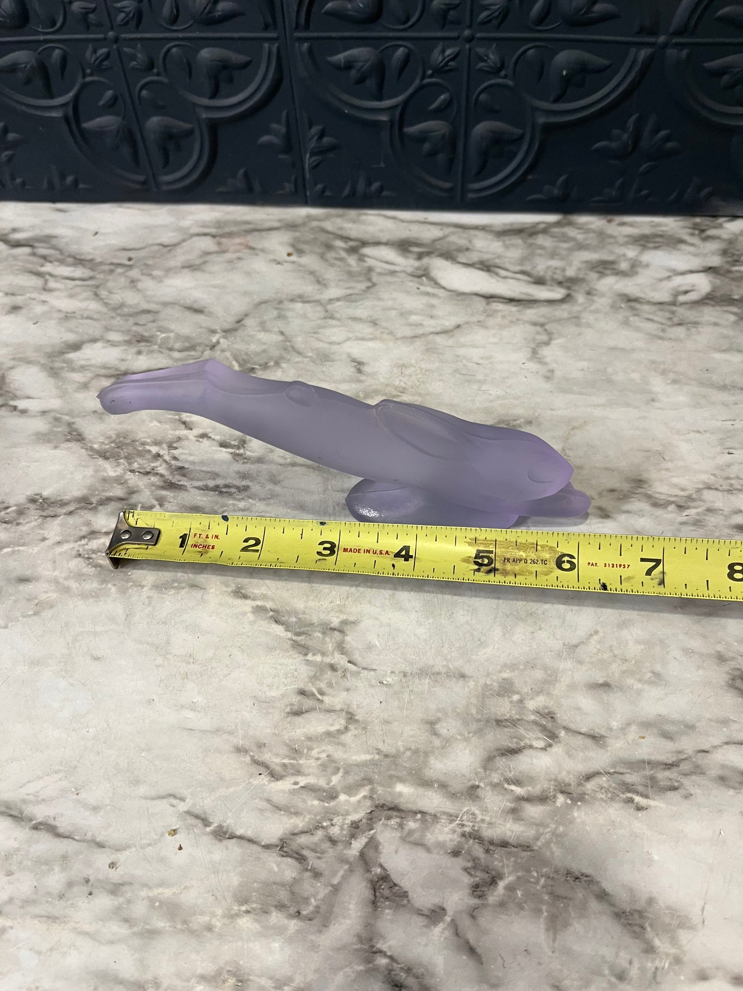 Frosted Purple Glass Rabbit
