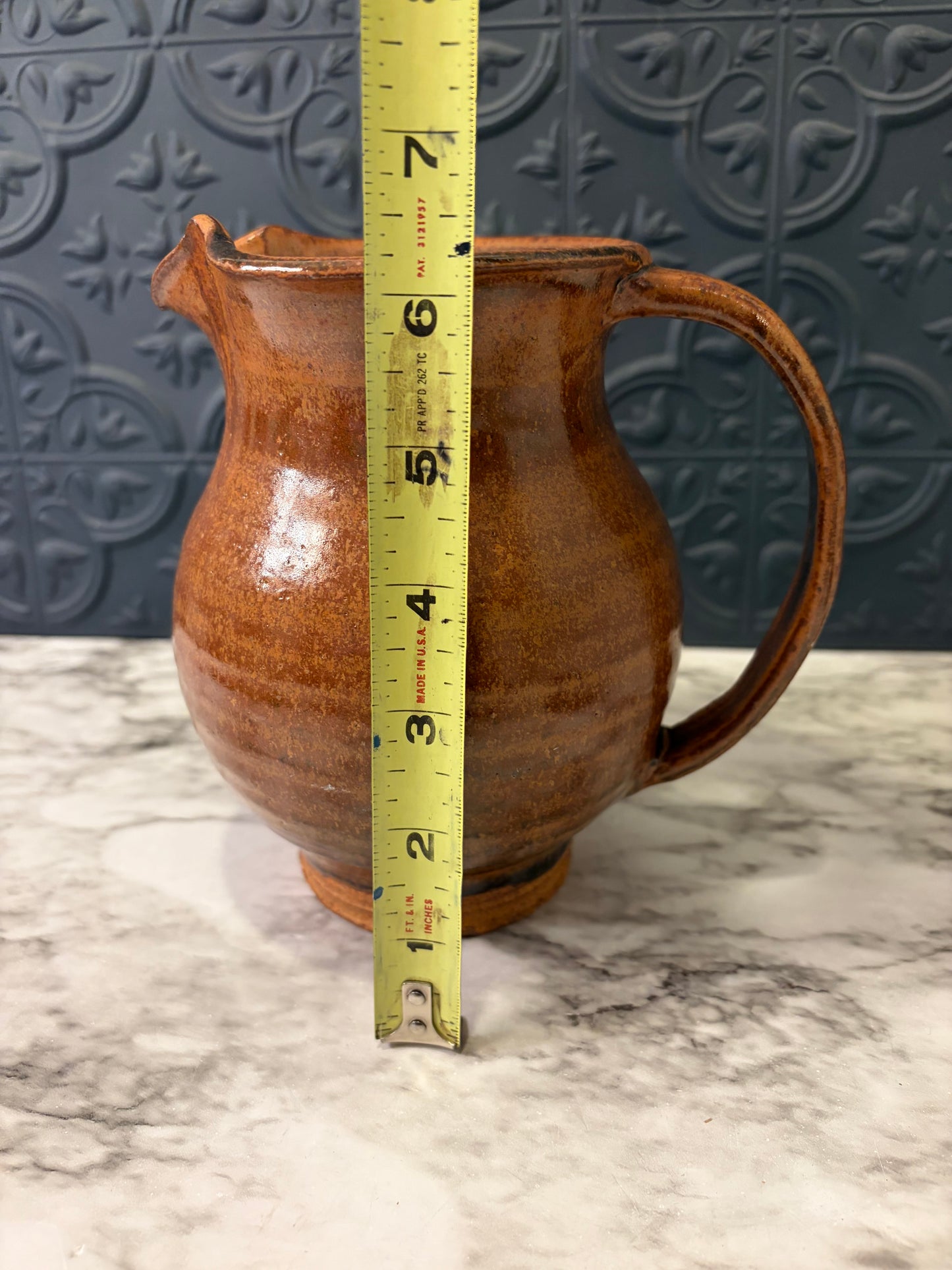 Studio Pottery Brown Pitcher