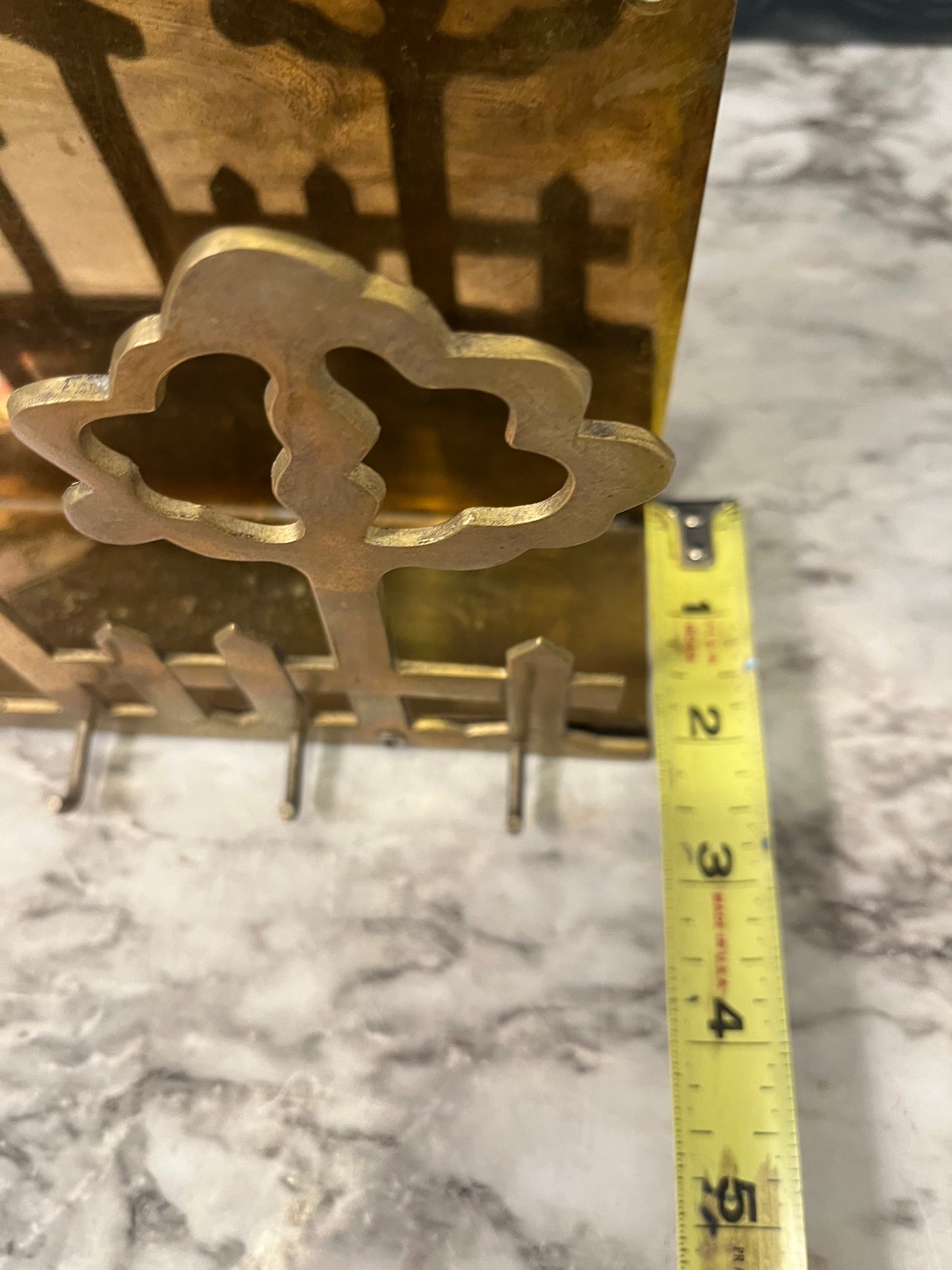 Vintage Home Brass Letter and Key Holder