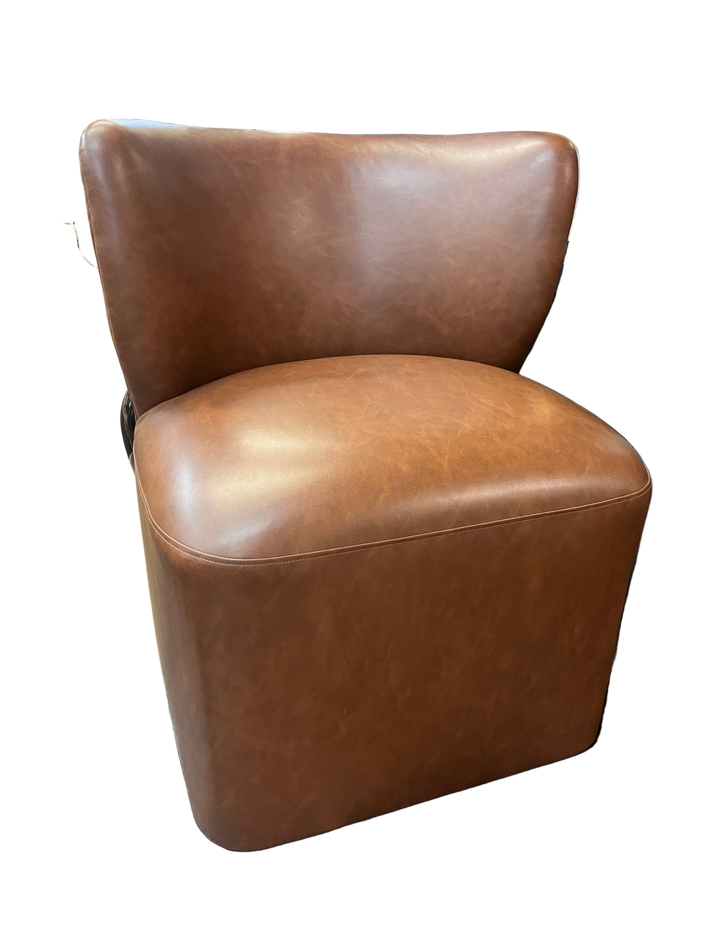 Brown Faux Leather Chair