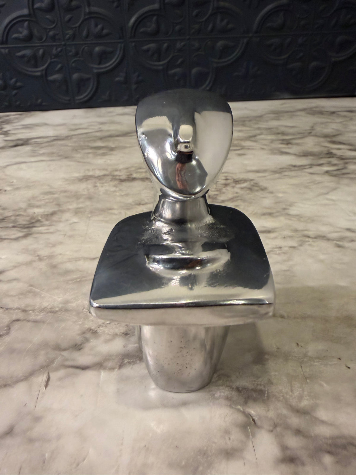 Aluminum Minimalist Sitting Man Figurine
