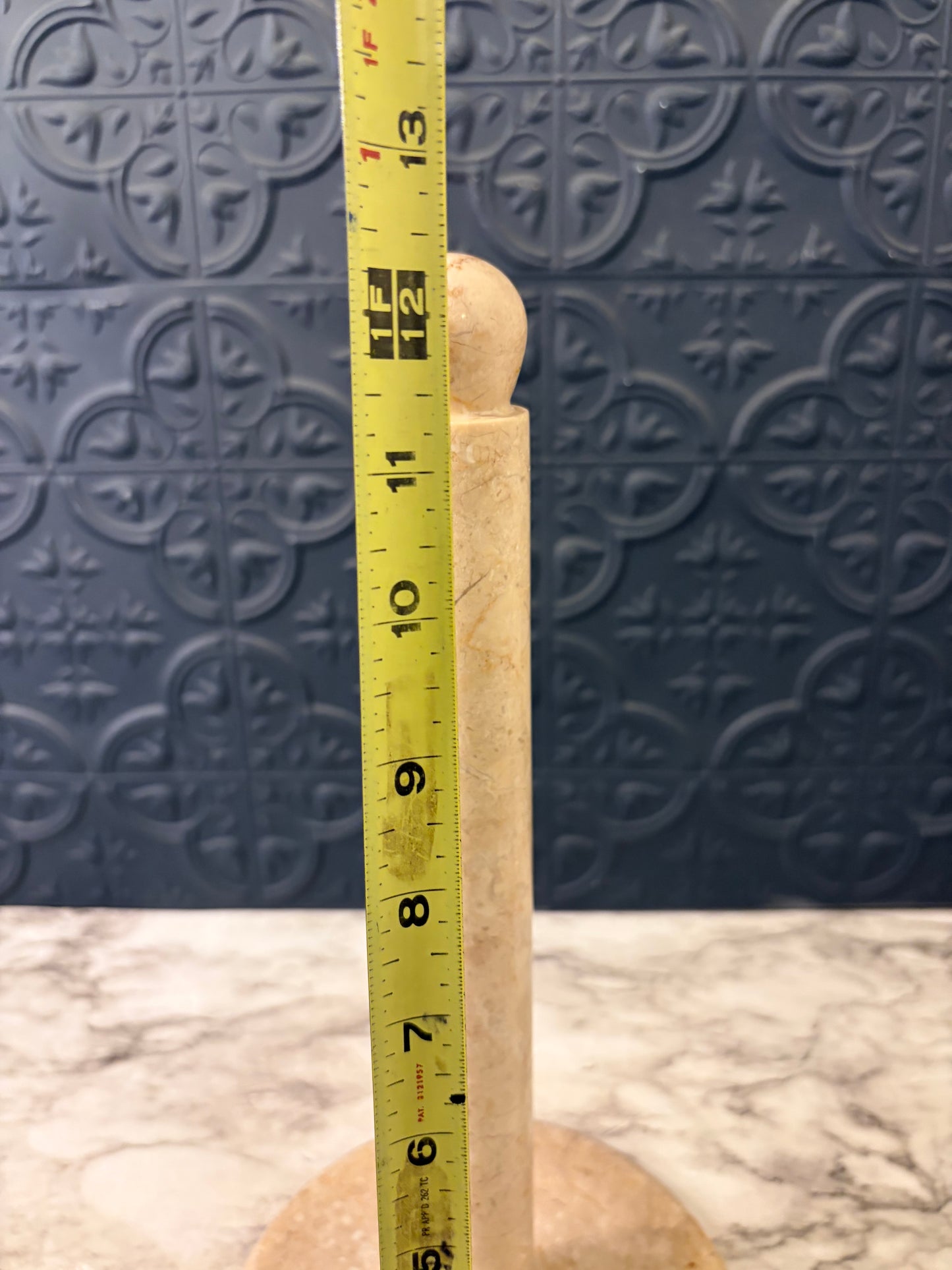 Tan Marble Paper Towel Holder