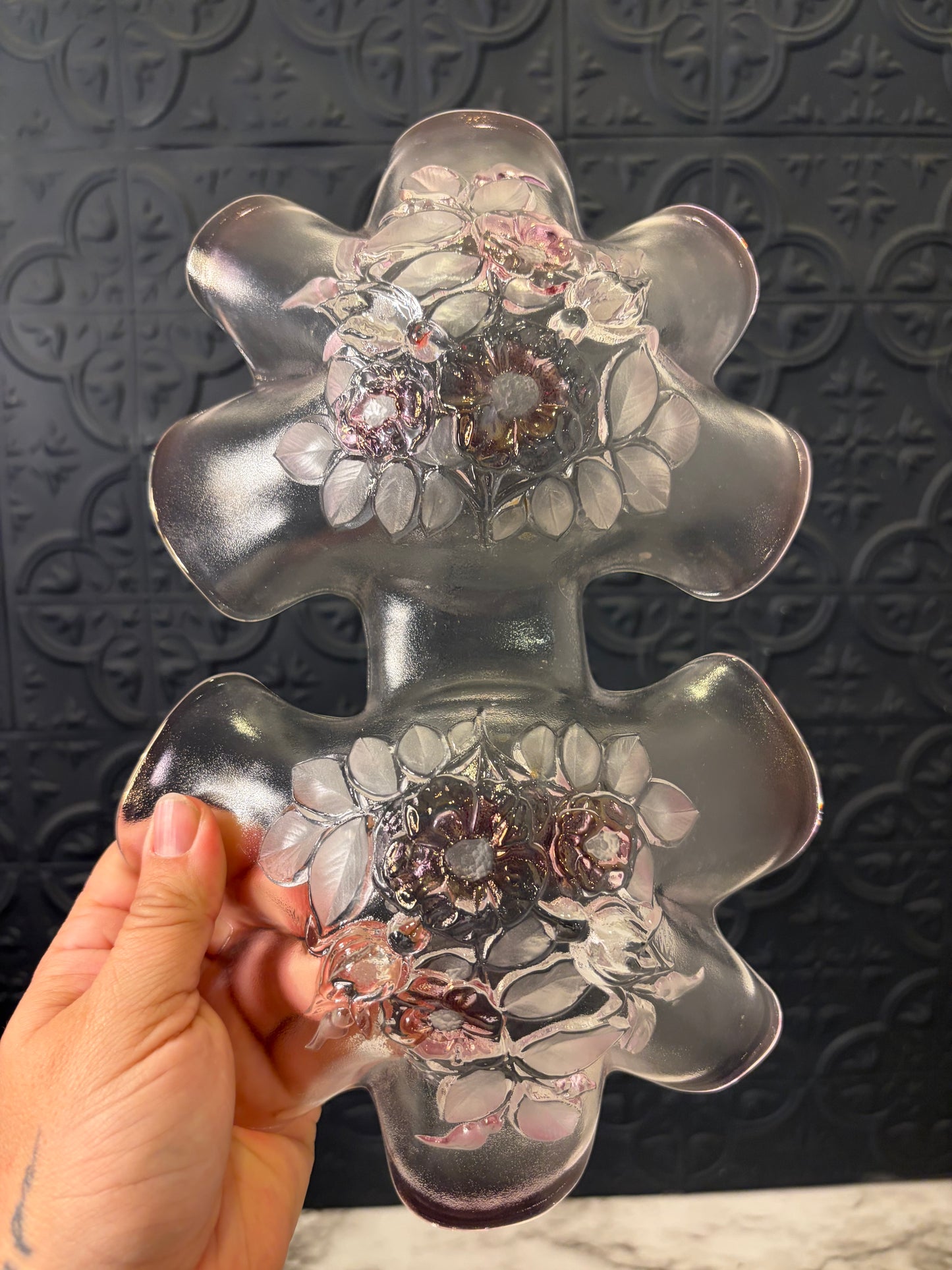 Pink Mikasa Double Bowl