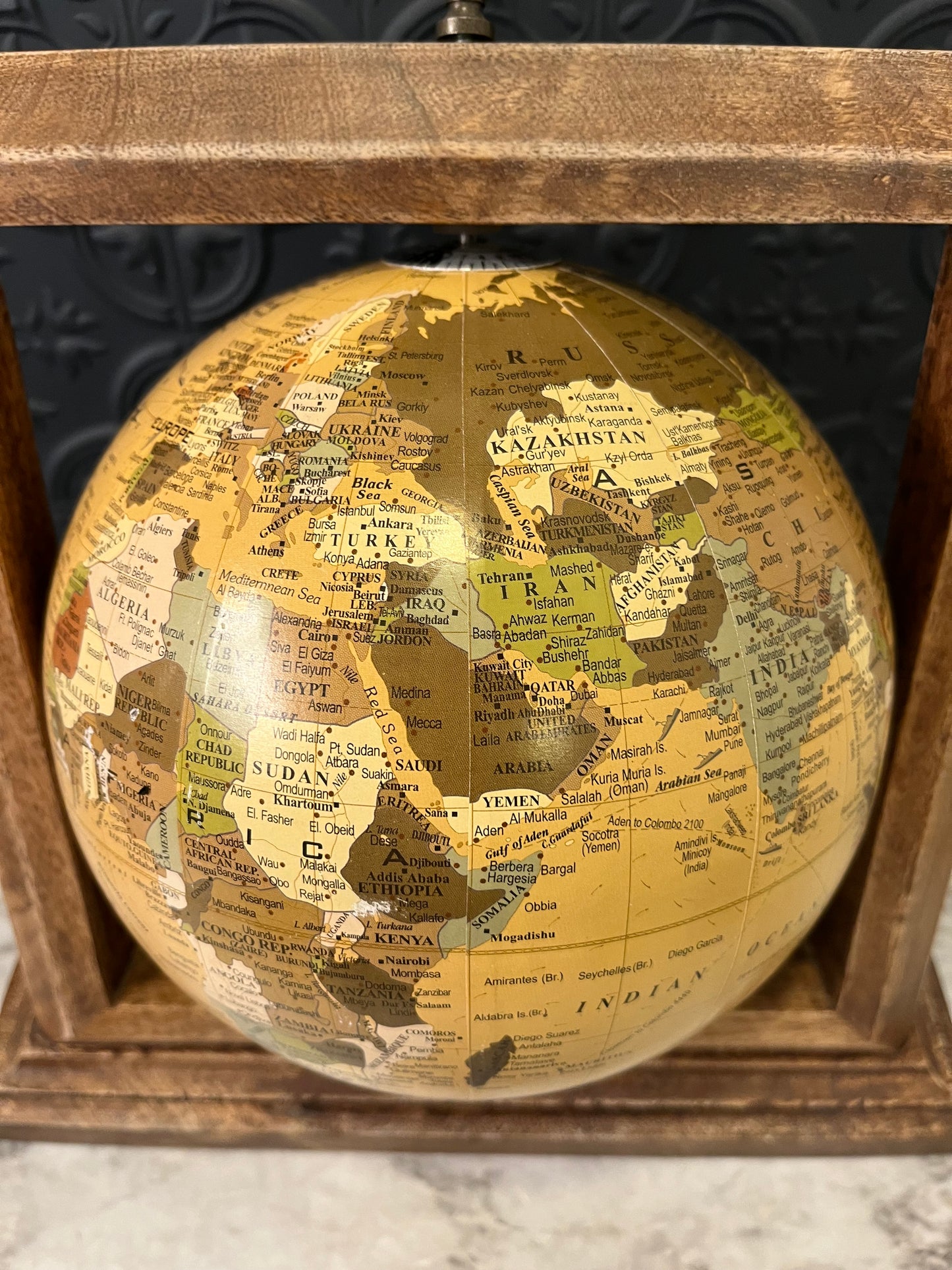 Wooden Framed Globe