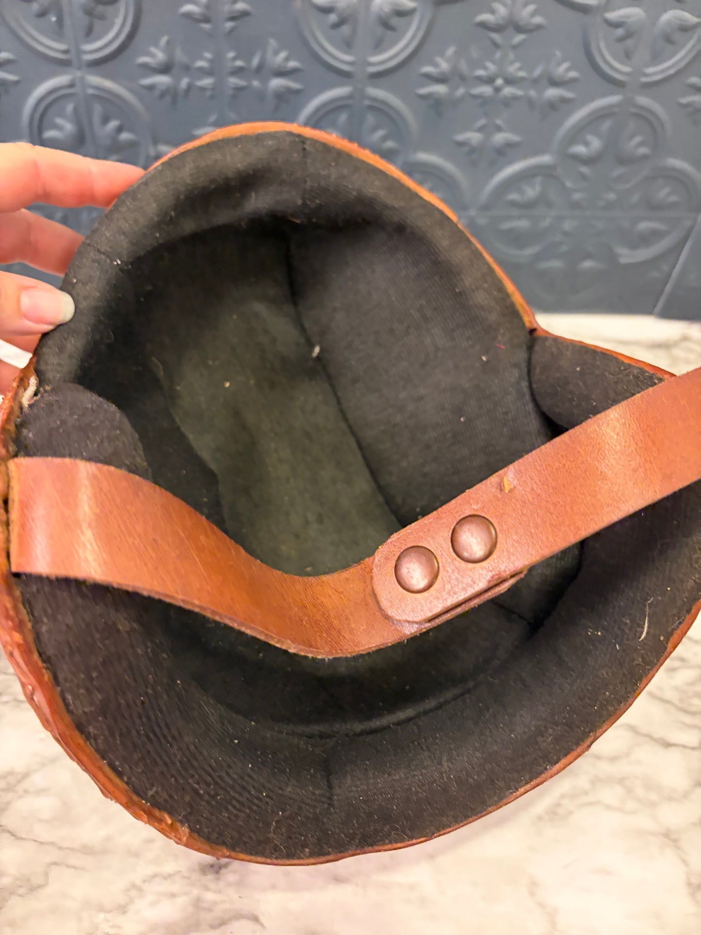 Decorative Leather Helmet