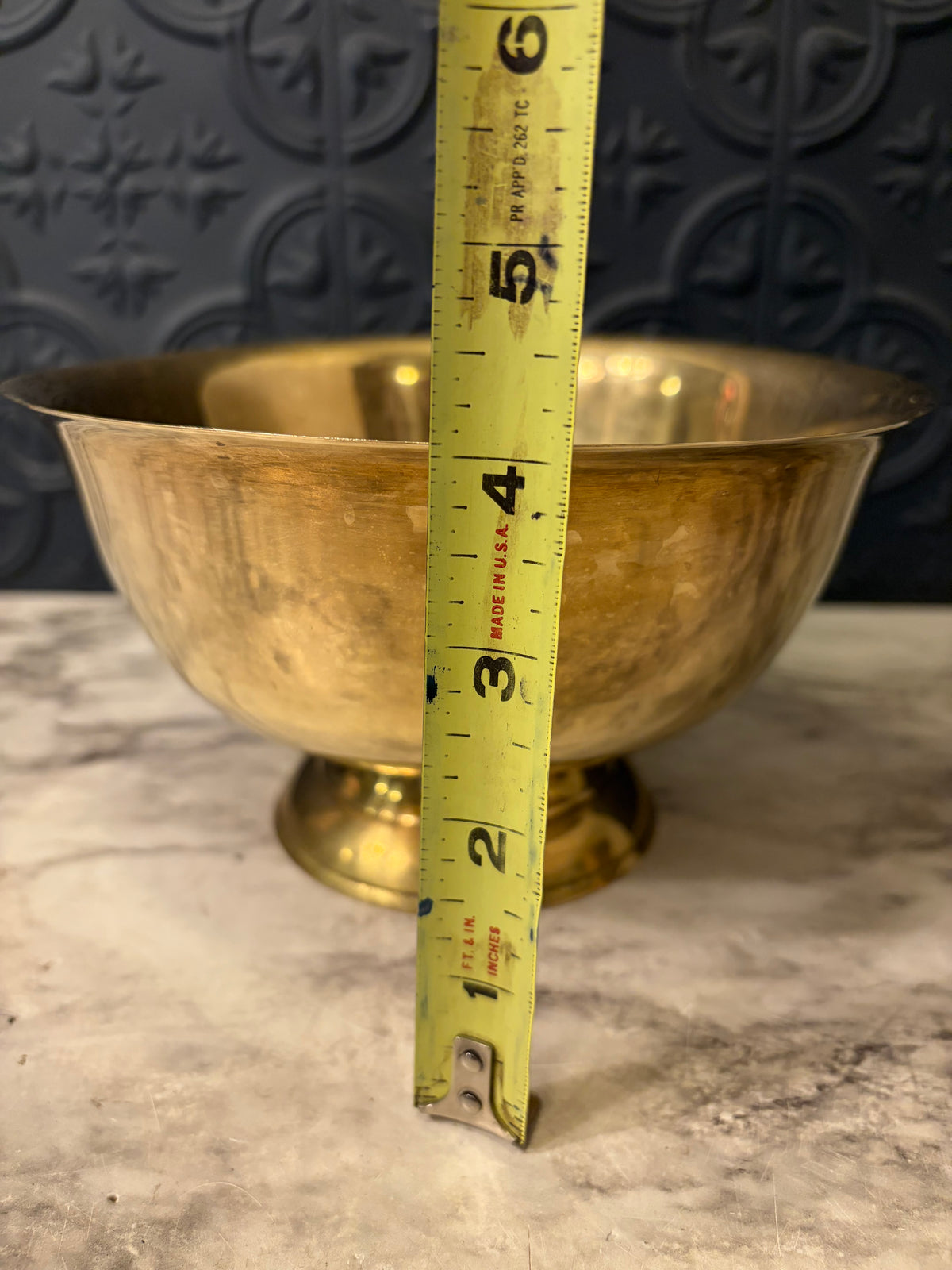 4" Brass Pedestal Bowl