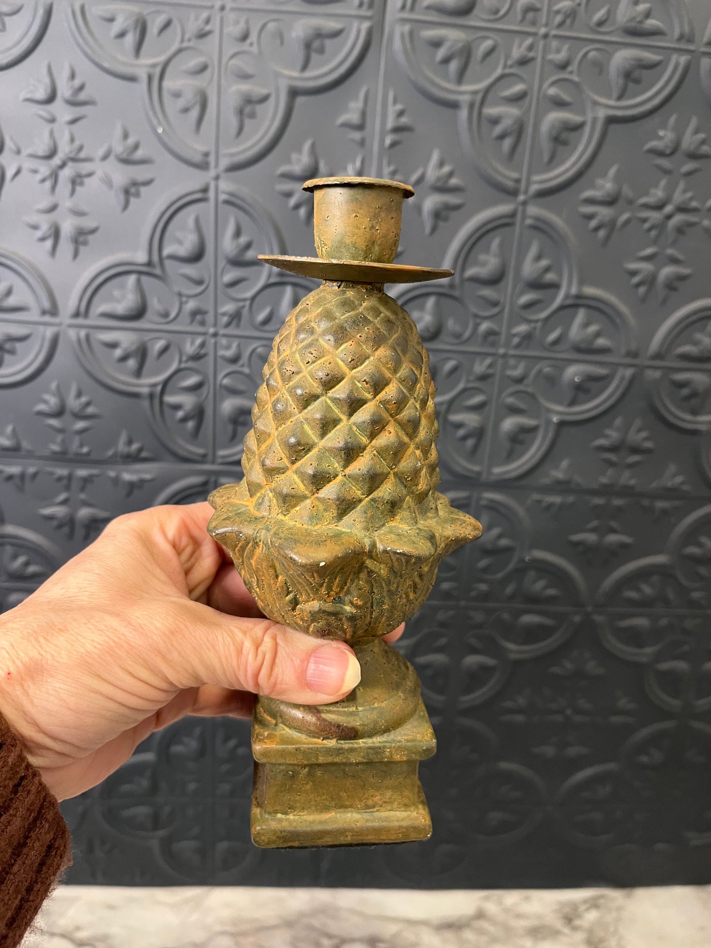 Metal Artichoke Candle Holder