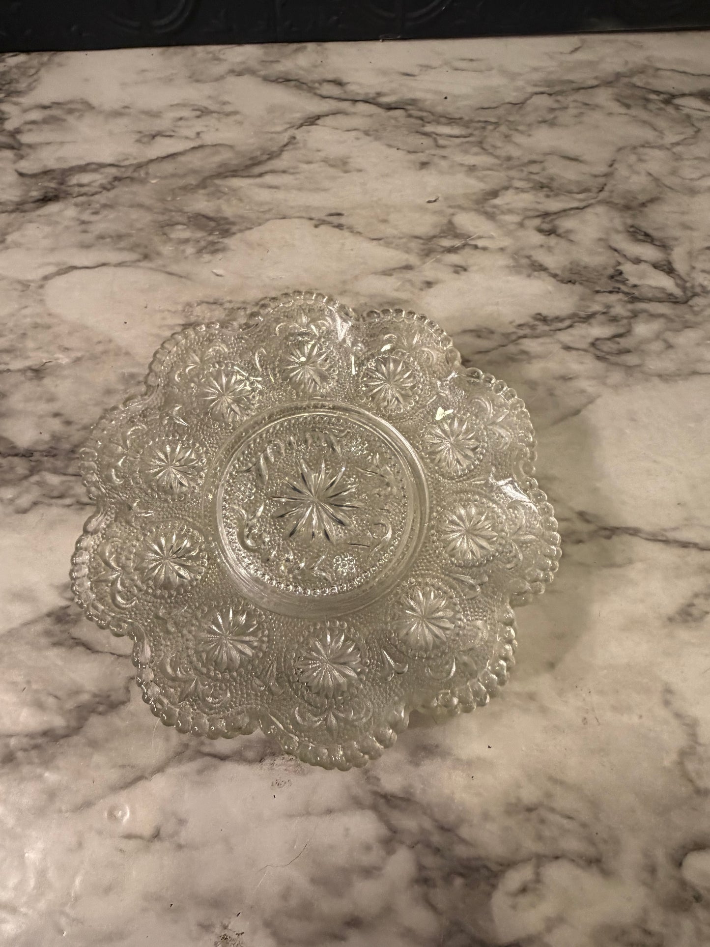6" Glass Plate Set Brockway Glass x4