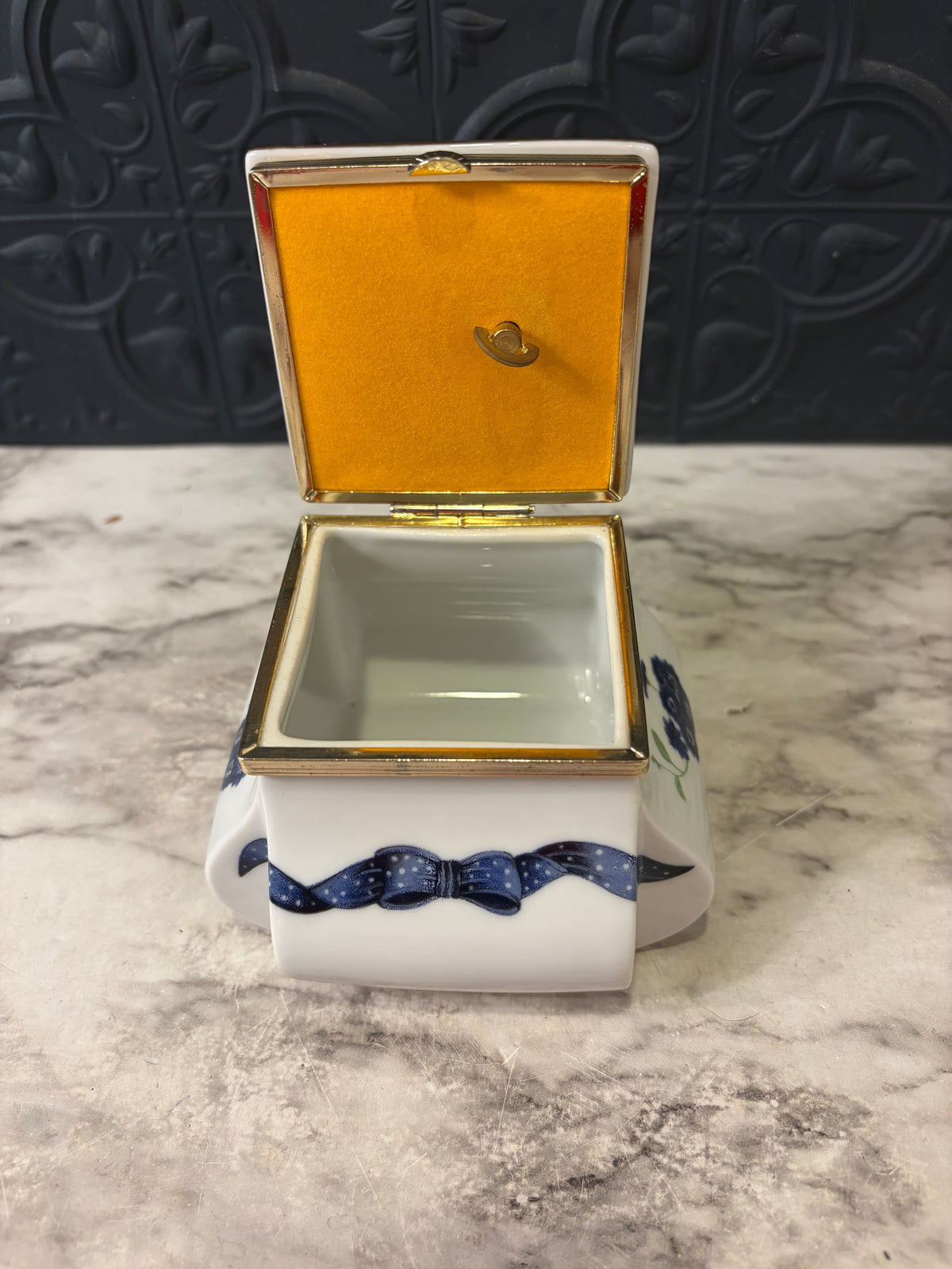 Vintage Schmid Porcelain Music Trinket Box