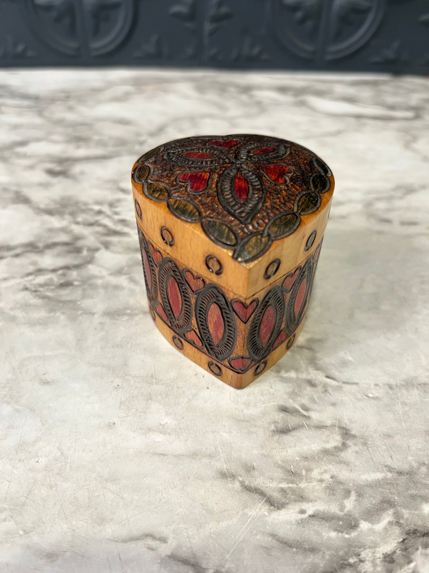 Polish Wood Carved folk art Box