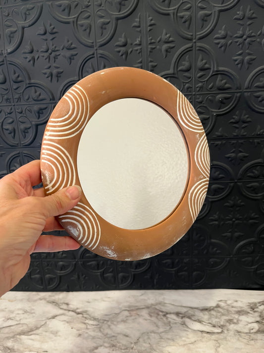 Round Terracotta mirror