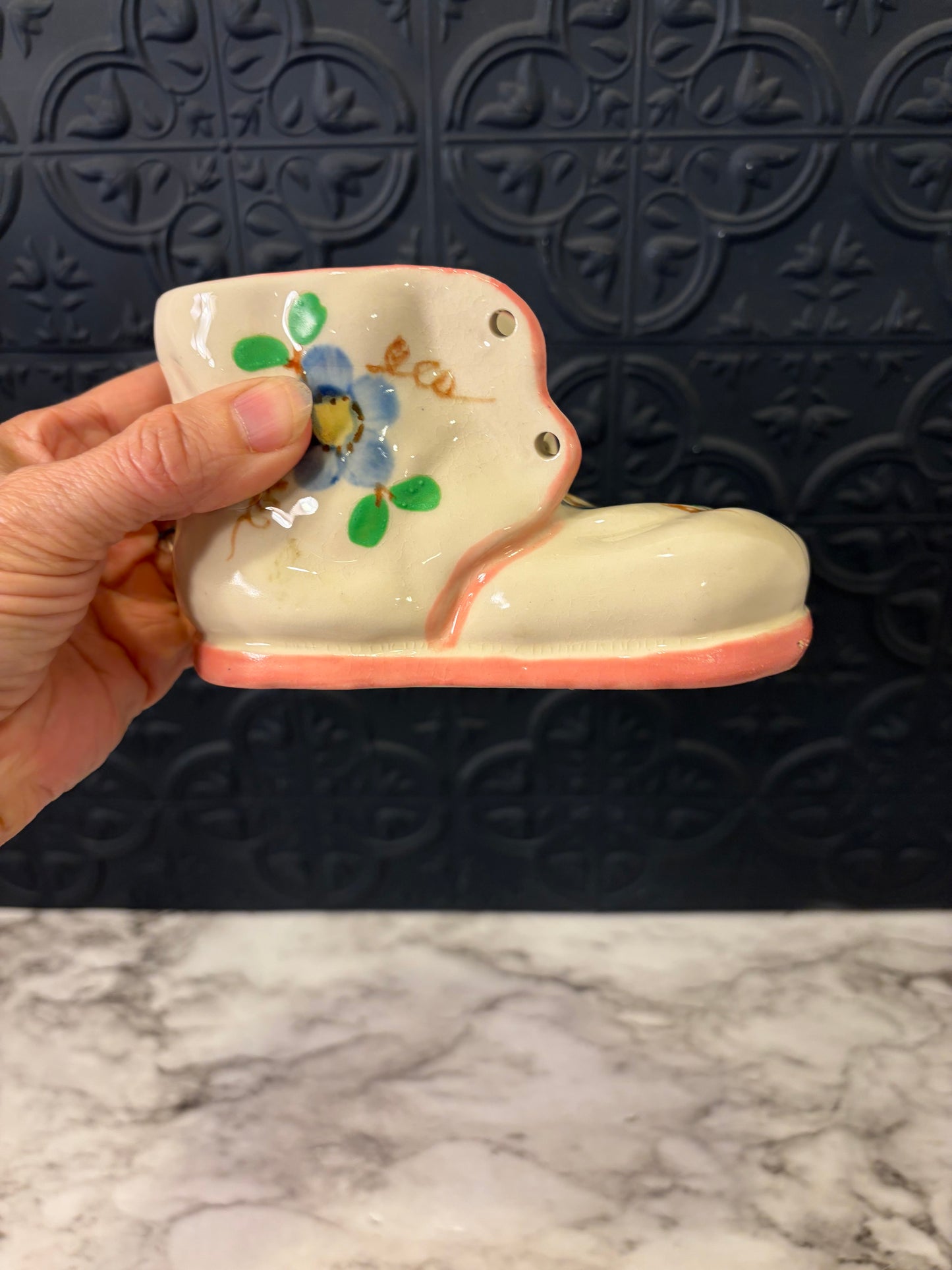 Vintage Baby Shoe Vase/Planter