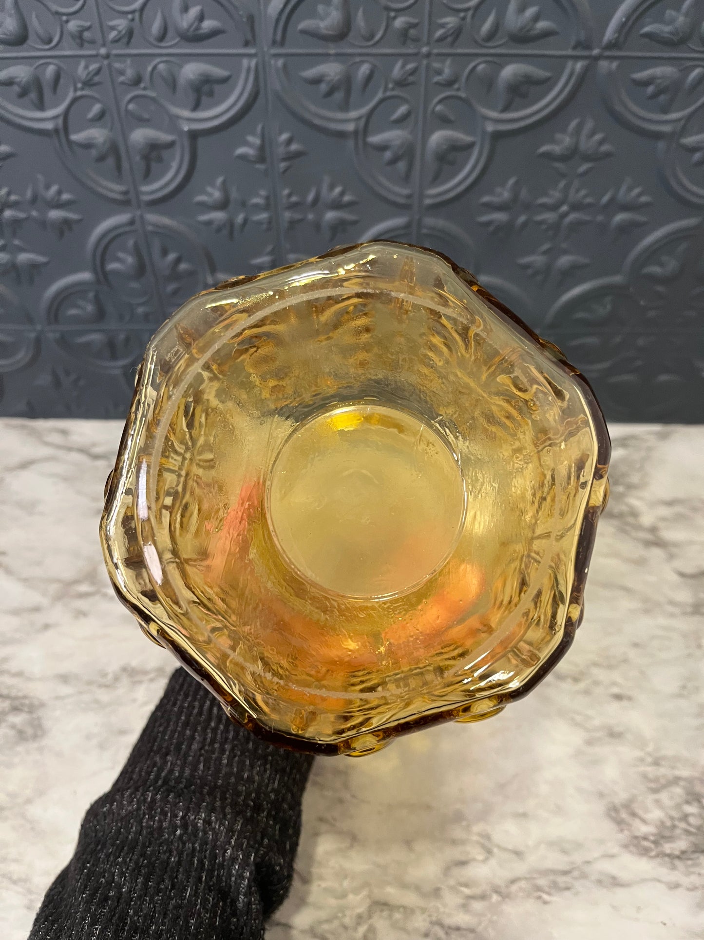 Federal Amber Glass Canister