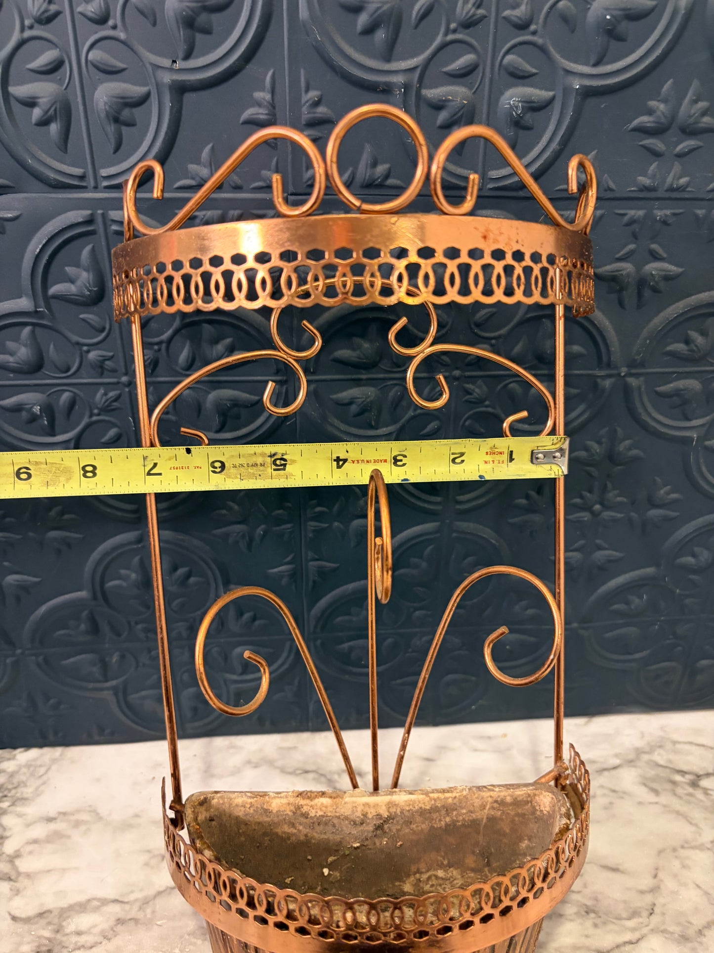 Treasure Craft Copper Wall Planter
