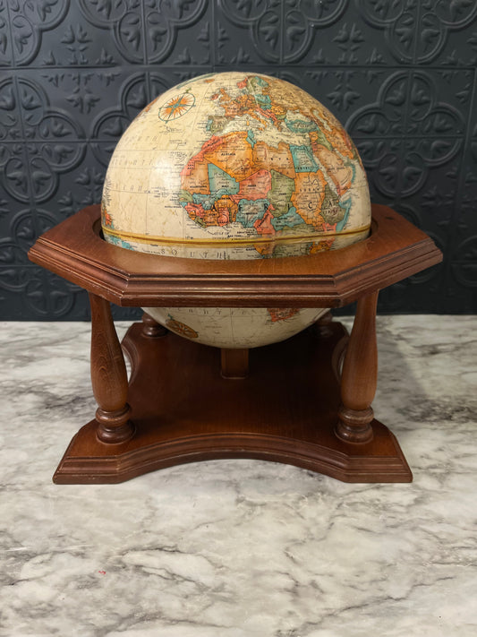 9 " Globe in Wood Base