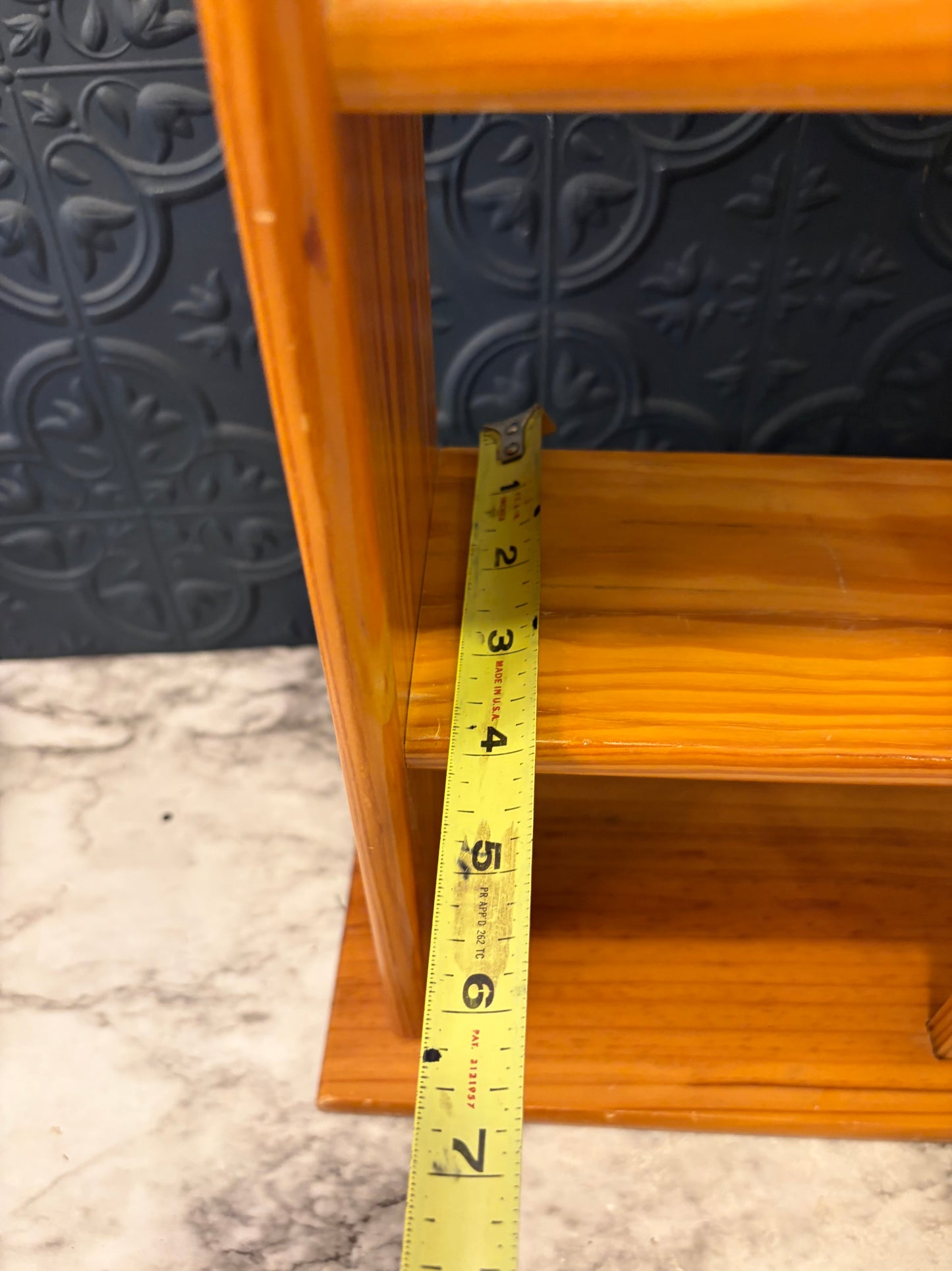 Light Wood Triple Trinket Shelf