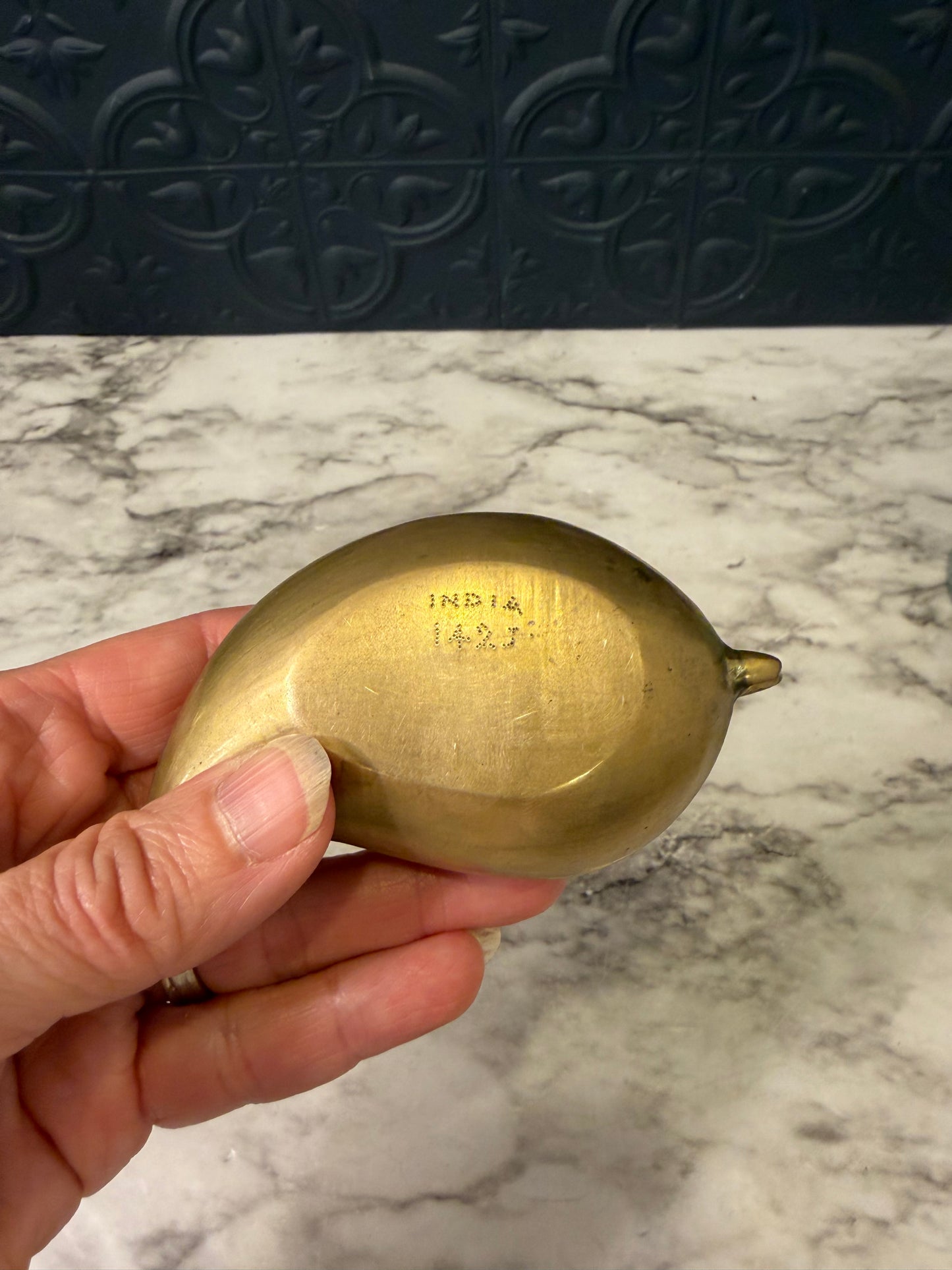 Brass Mango Shape Ashtray