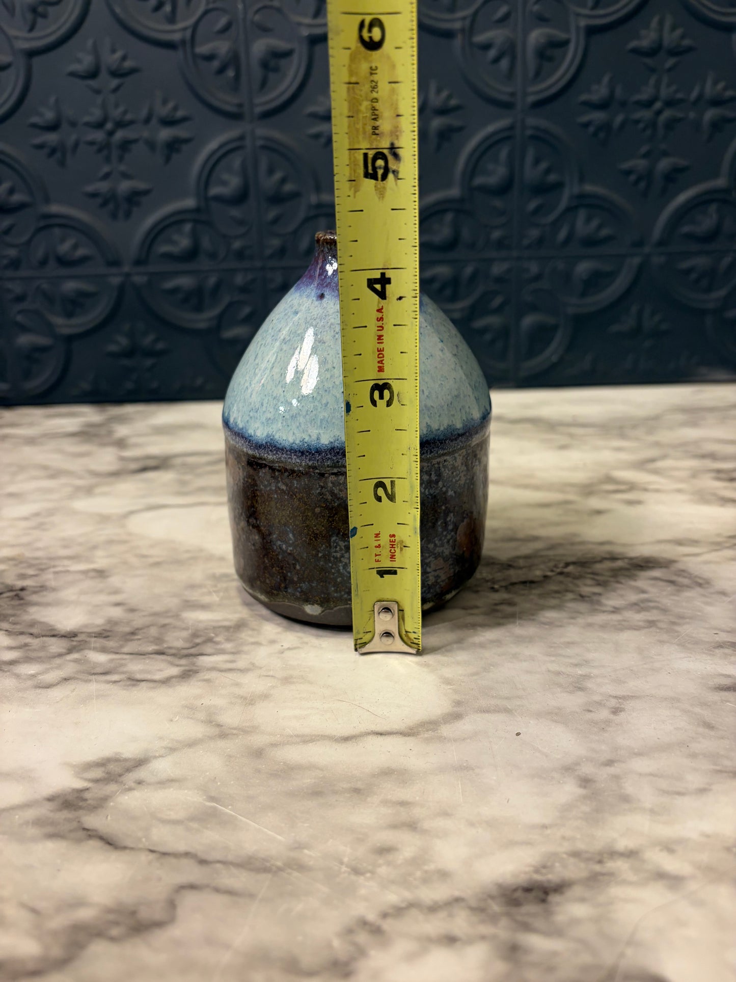 Stoneware Bud Vase Blues