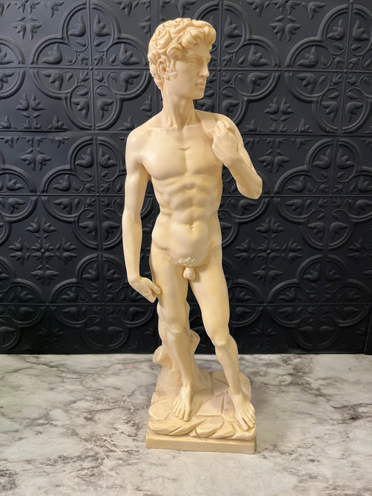 A Santini David Resin Sculpture