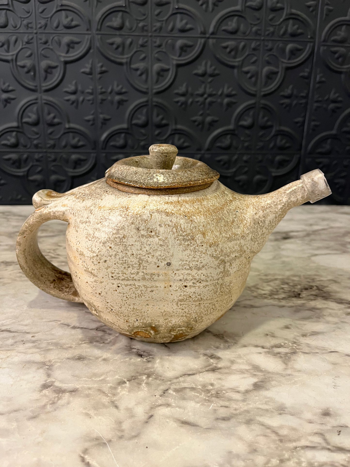 Cream Studio Pottery Teapot