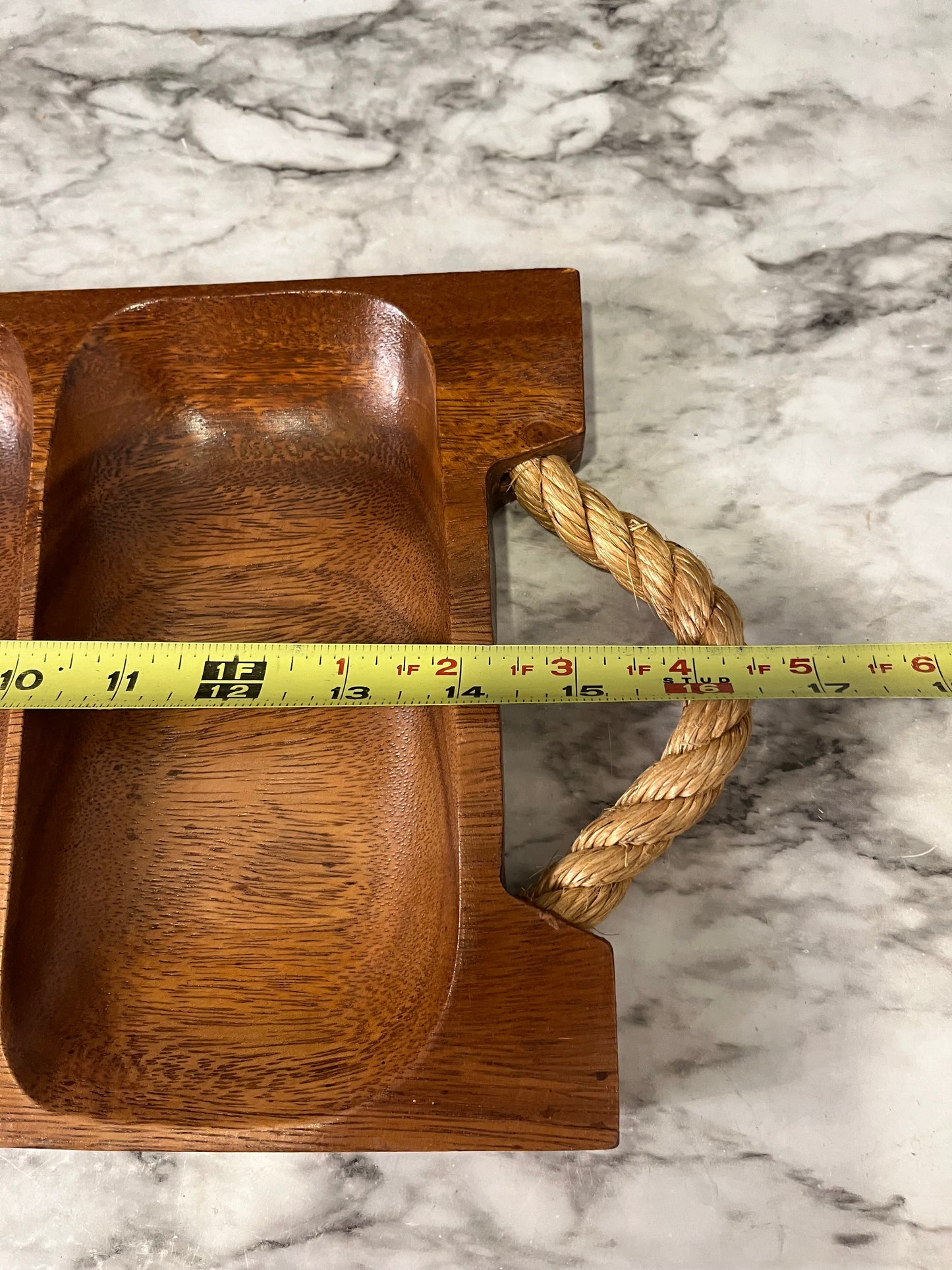 Wood Serving Tray with Rope Handles