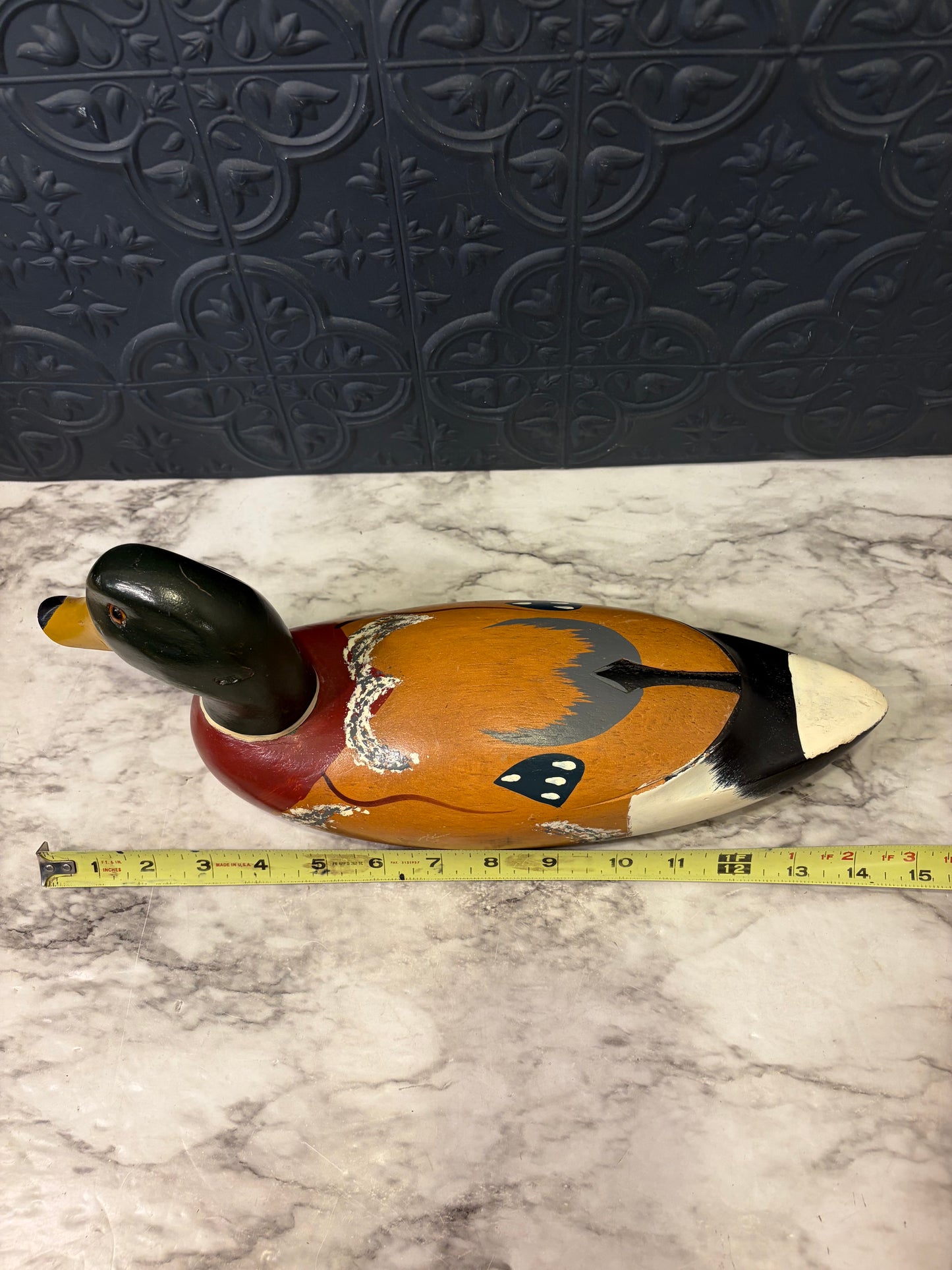 Battlefield Antiques Wood Carved Duck