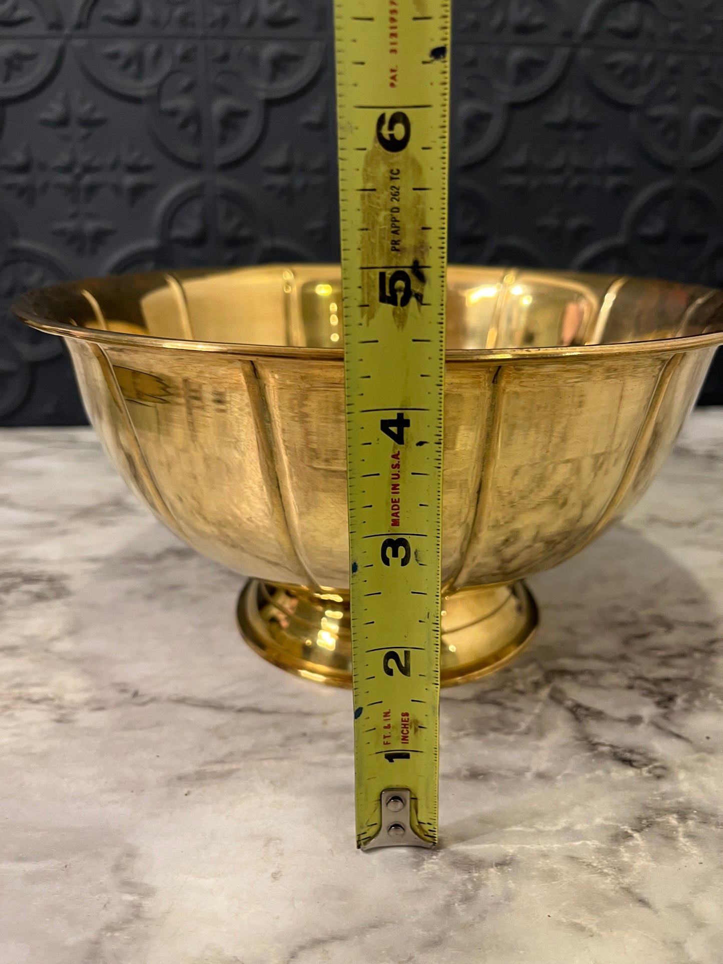Brass Pedestal Bowl 8.5"