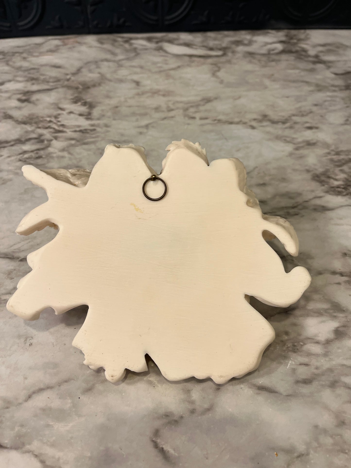Cream Resin Cherub Wall Pocket
