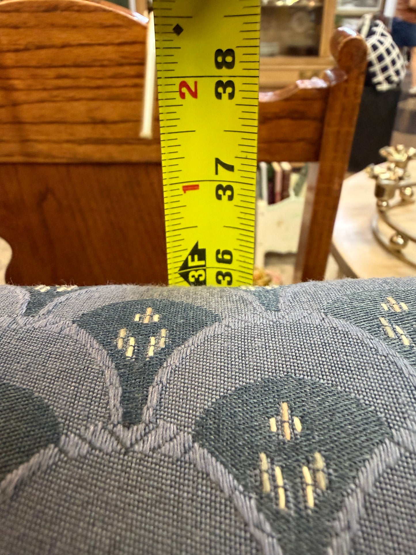 Antique Blue Eastlake Settee Loveseat