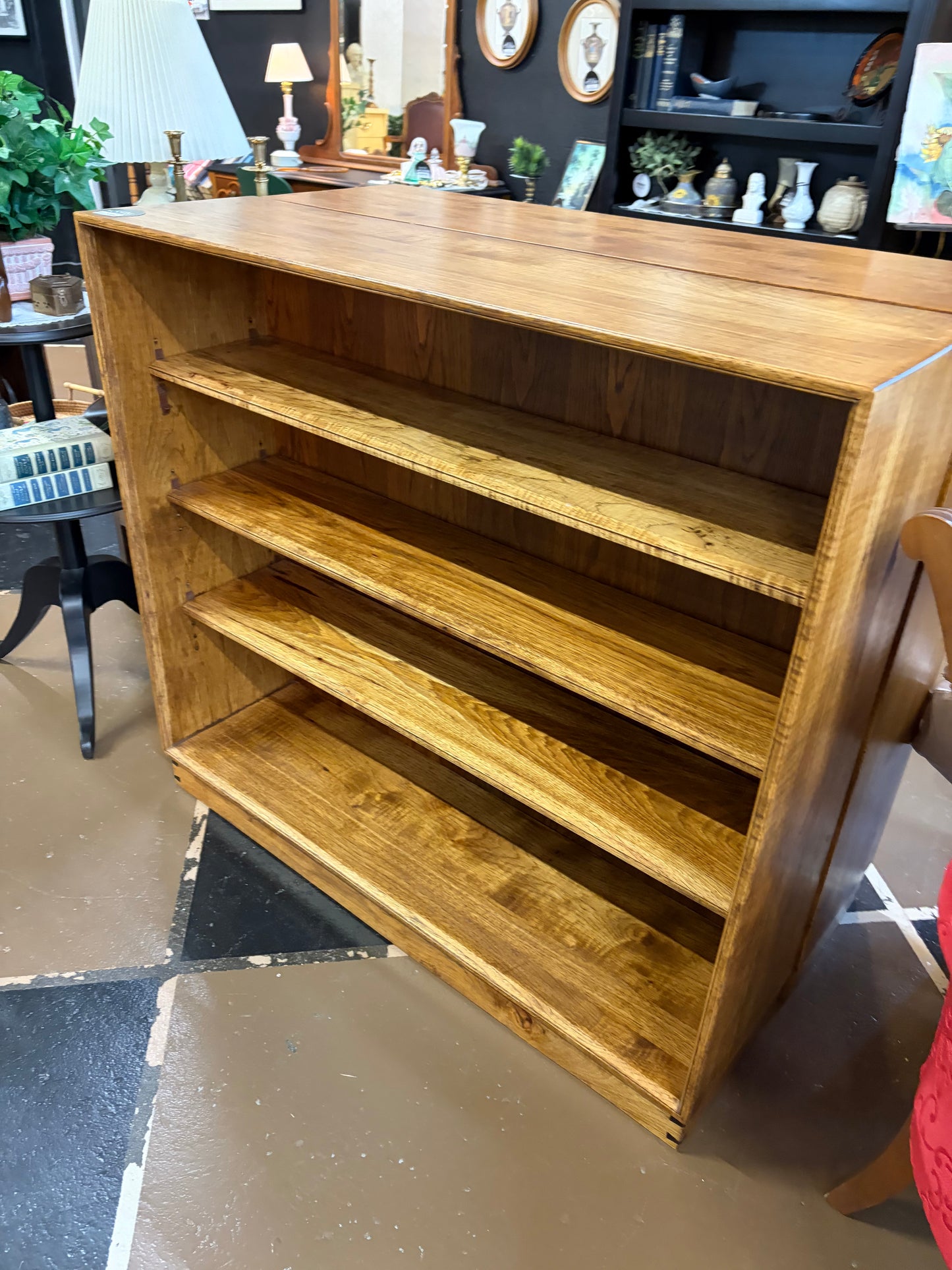 Custom Hand Made Pecan and Ebony Bookshelf