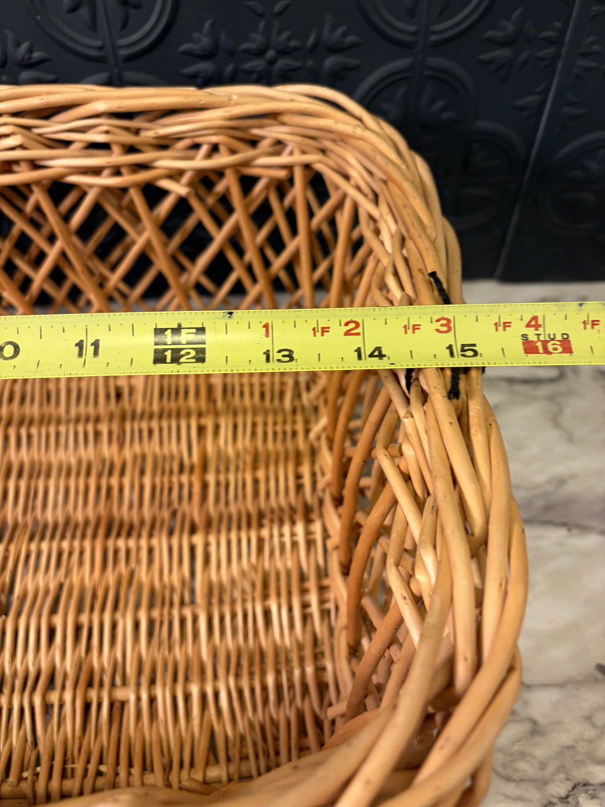 Triple Woven Basket Rectangle 15"