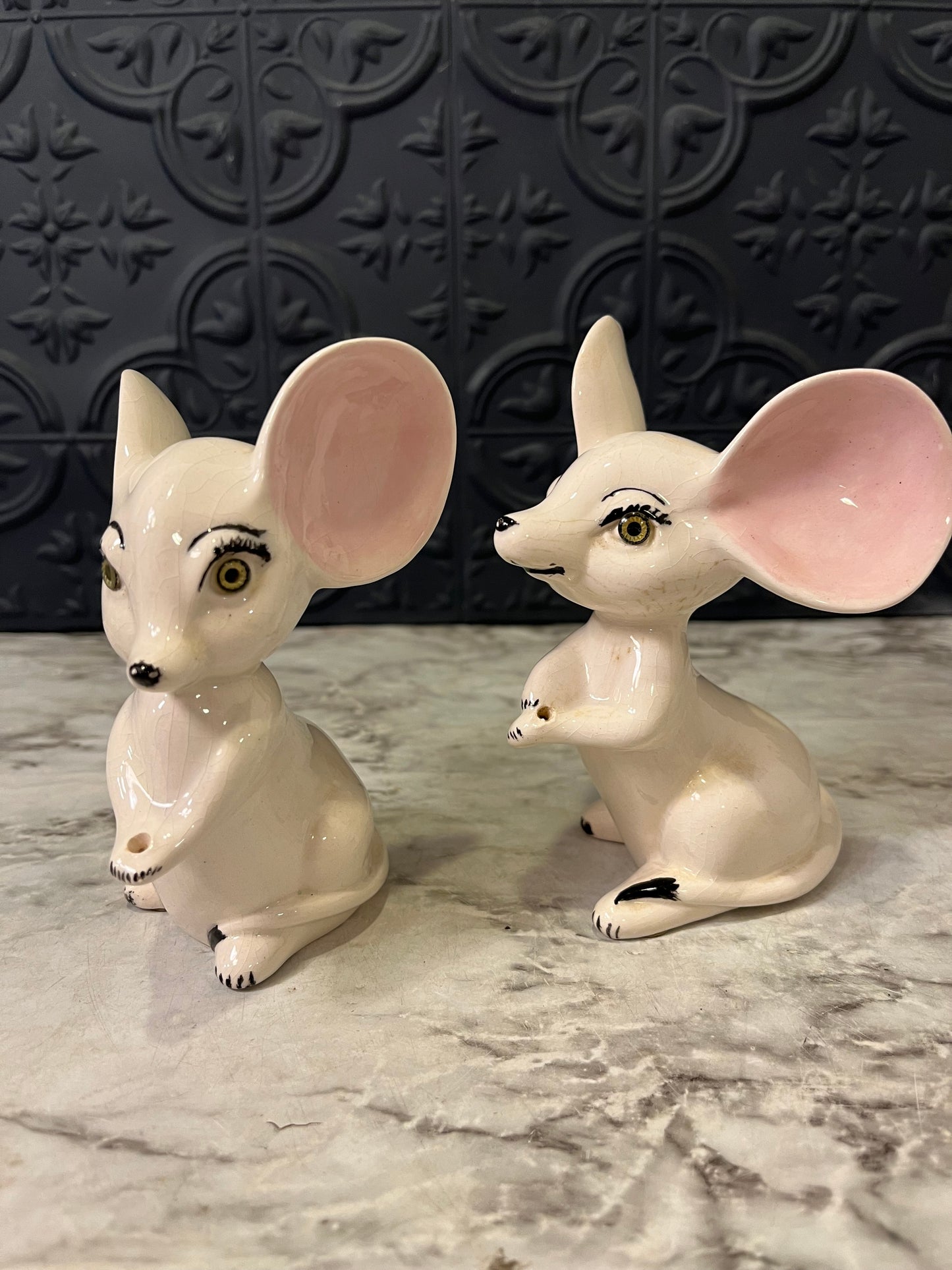 Ceramic Mice Figures - Chipped ear