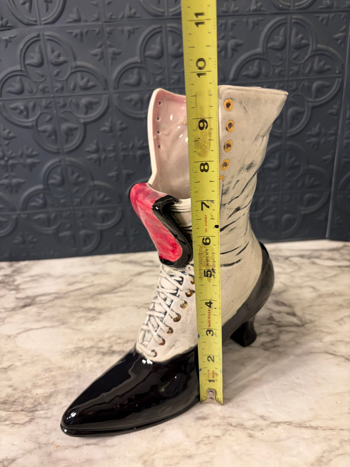 Homemade Victorian Boot Vase - AS IS