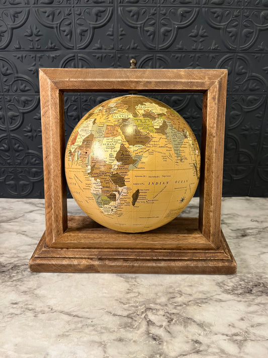 Wooden Framed Globe