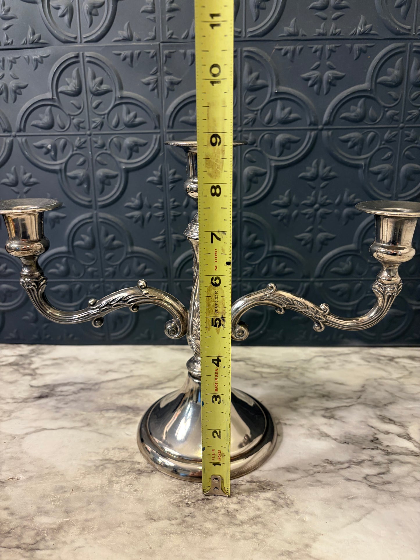 Silver Plate French Art Nouveau Candelabra