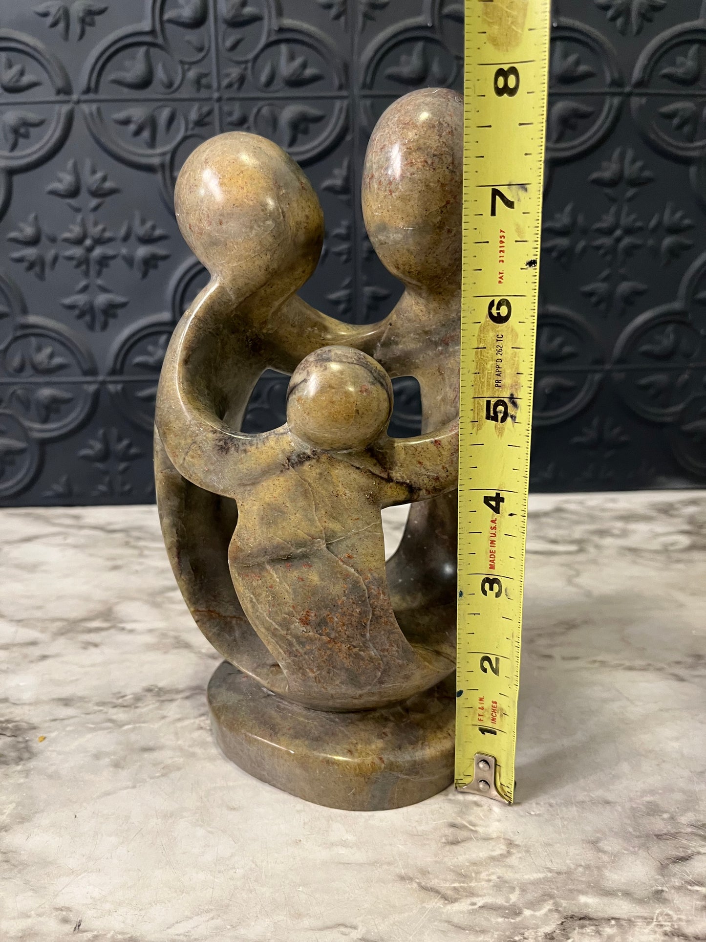 Soapstone Family circle statue