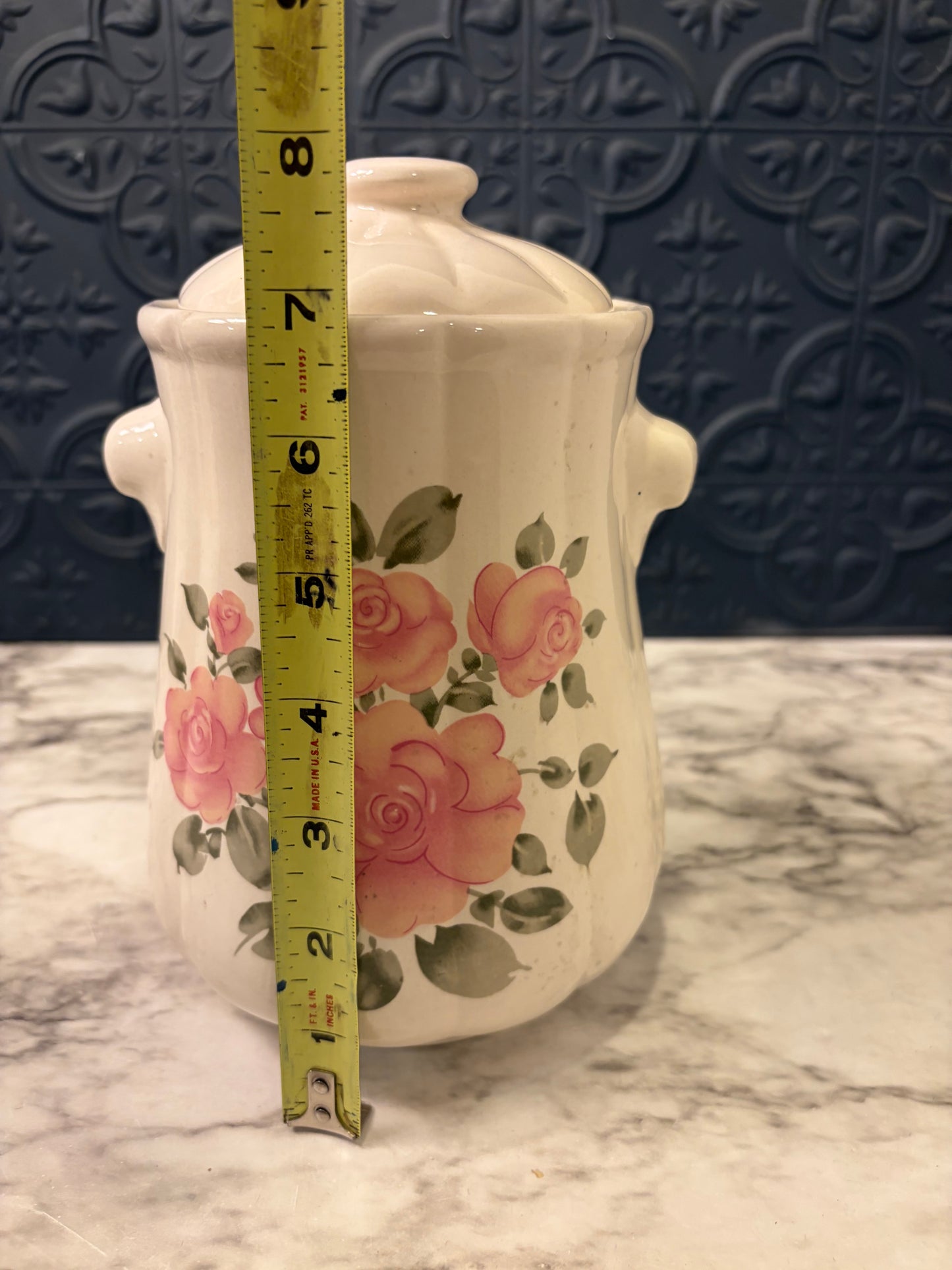 Gibson Pink Floral Canister