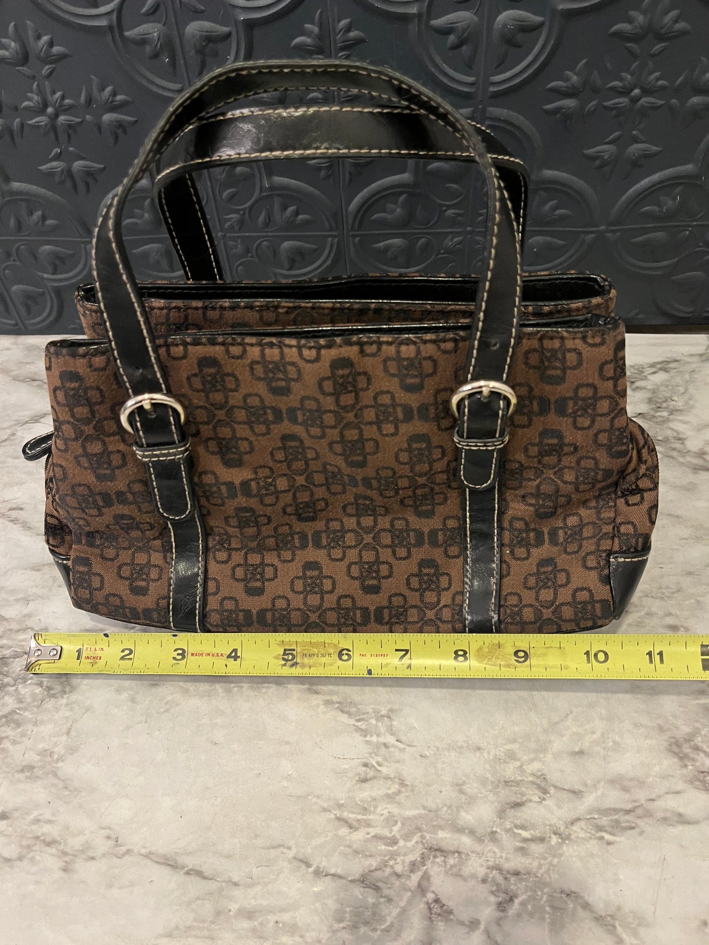 Croft and Barrow Tan and Black Handbag