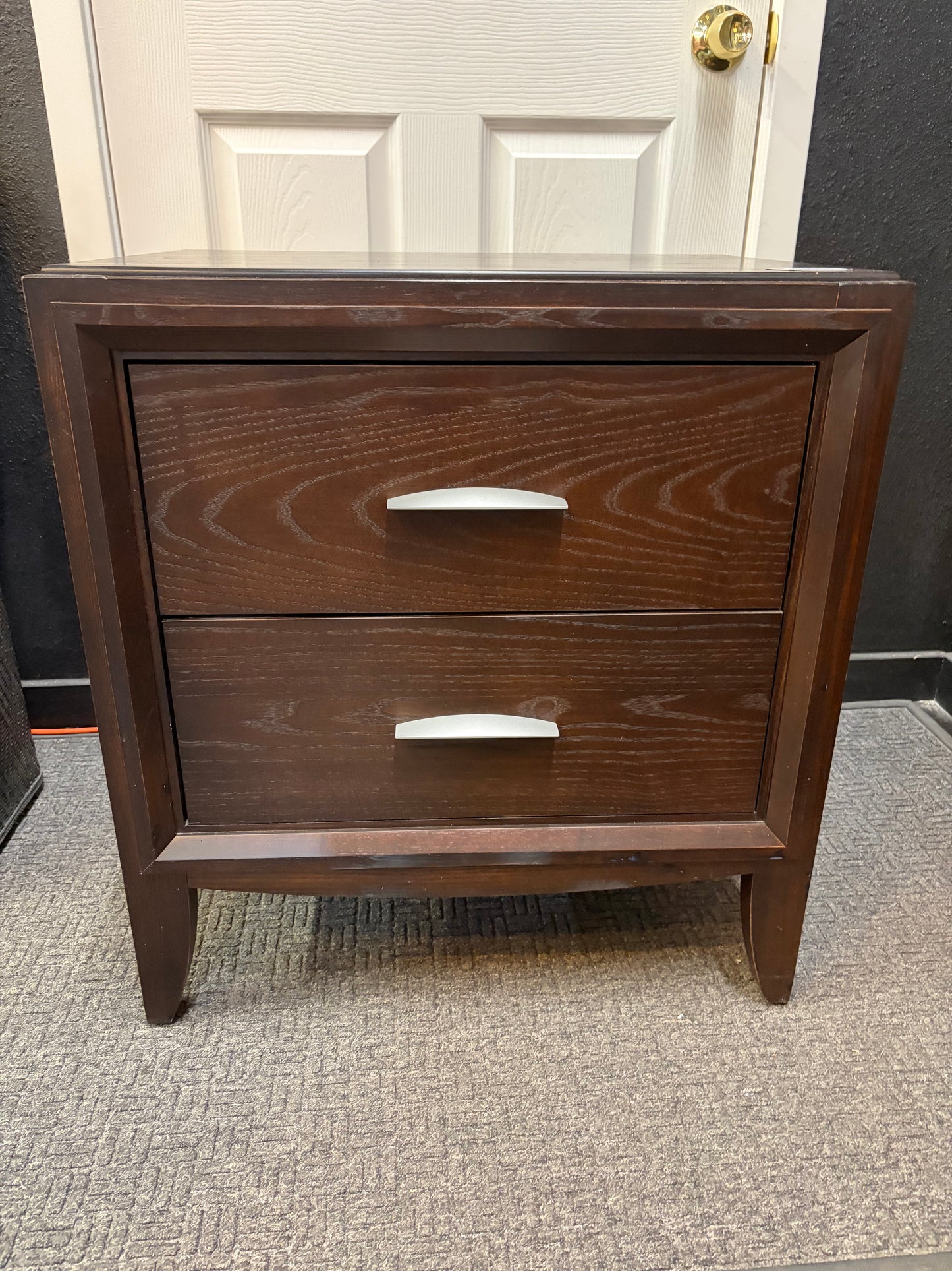 Dark Brown Modern Nightstand