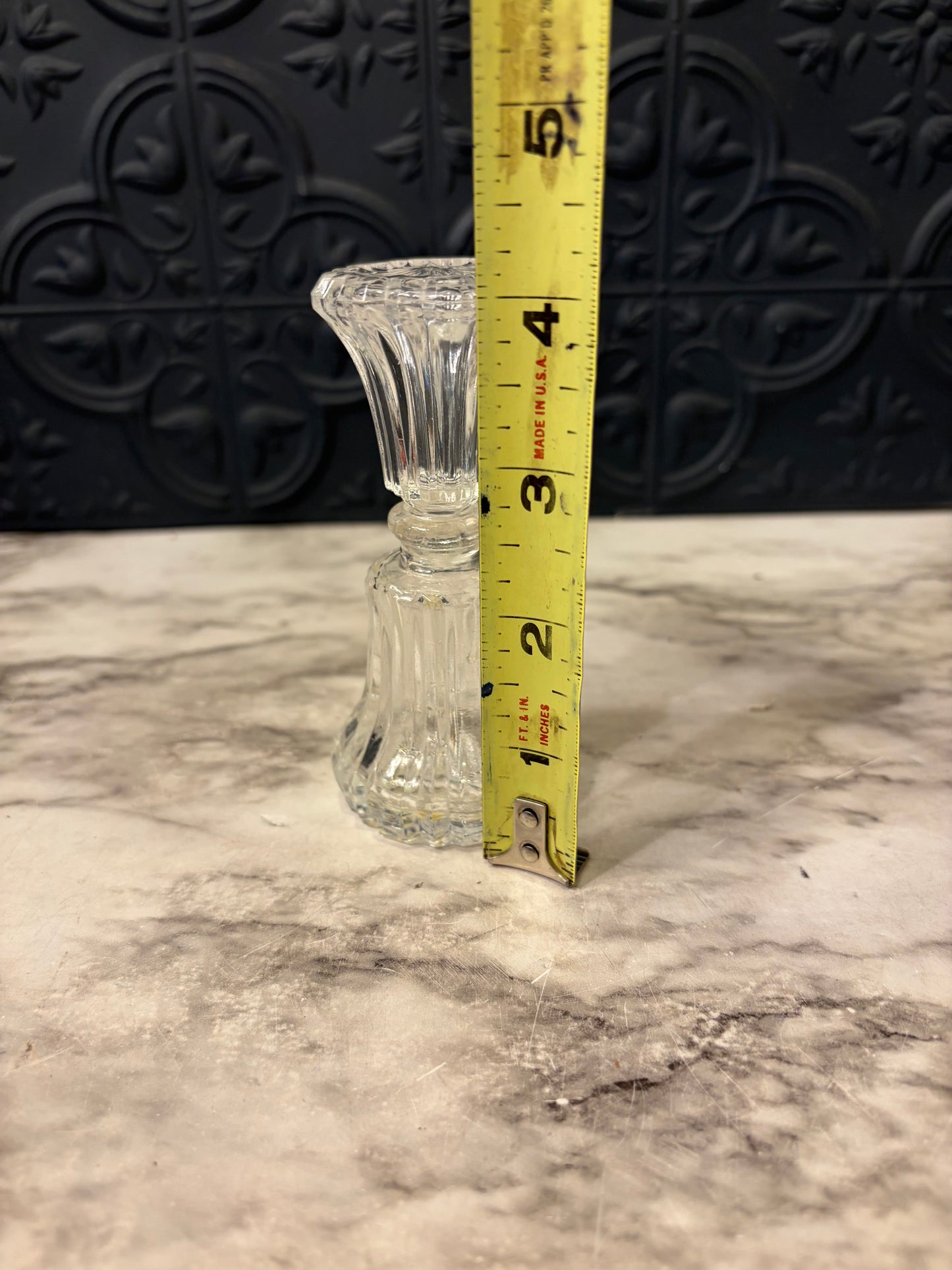 Clear Cut Glass Perfume Bottle