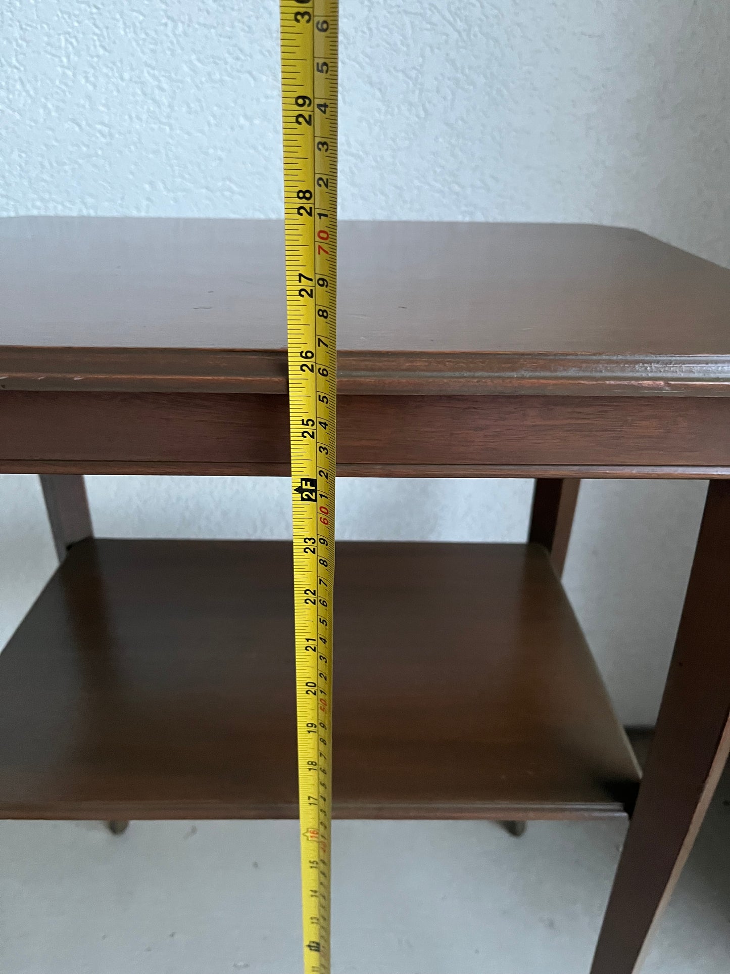 Side Table with Lower shelf Contemporary Style