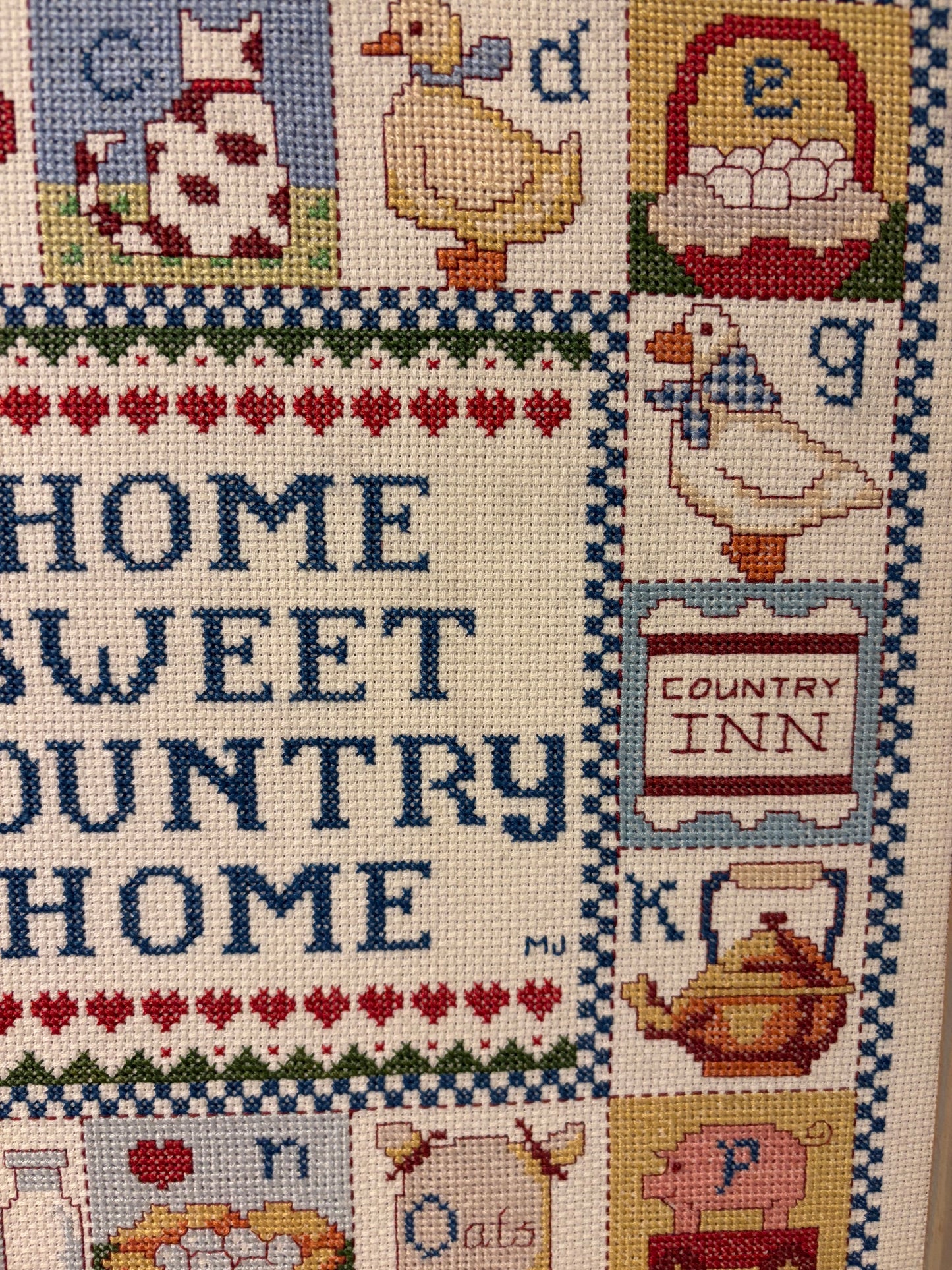 Home Sweet Country Home Cross Stitch Framed