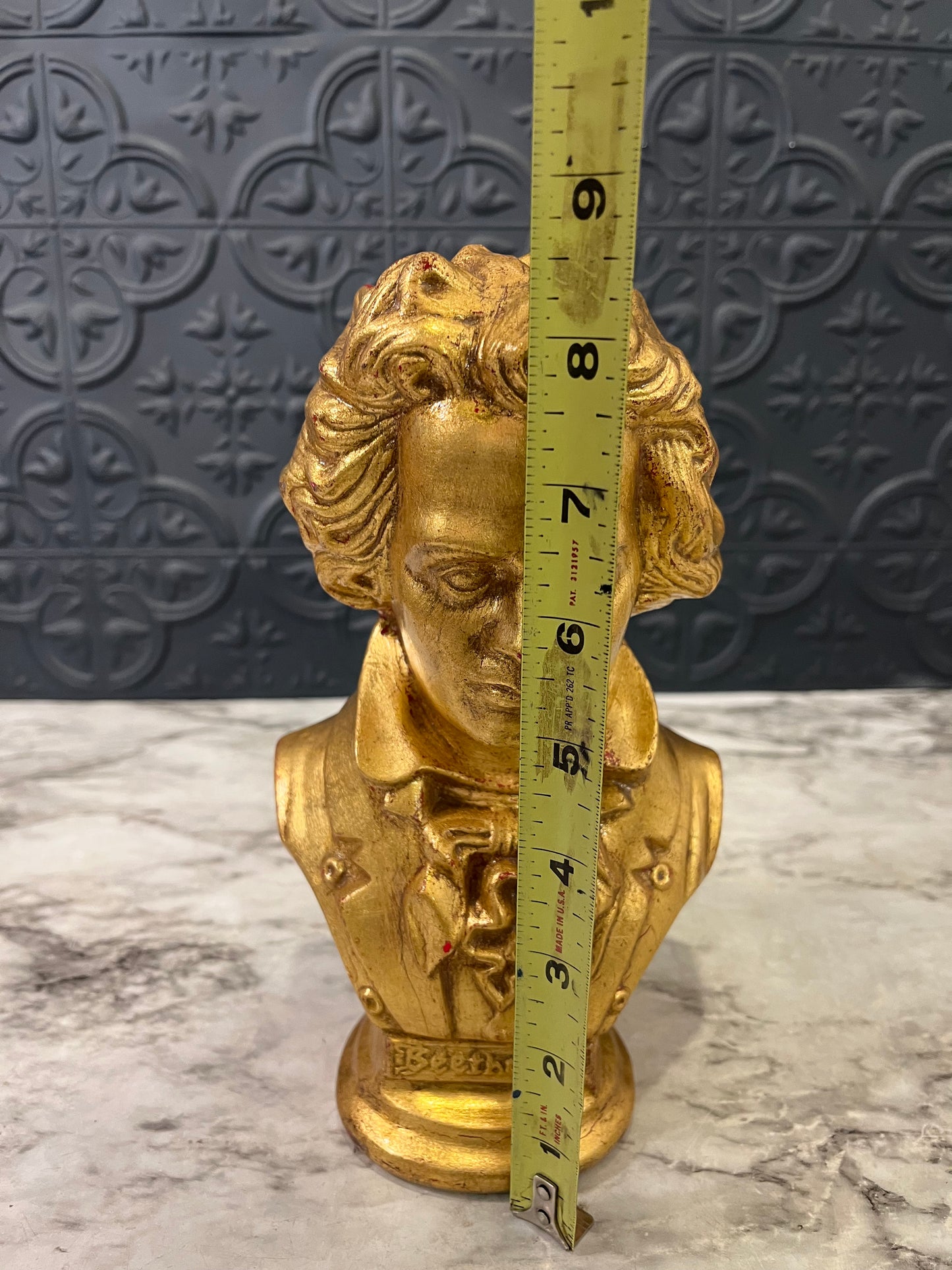 Gold Bust of Beethoven 8.5”