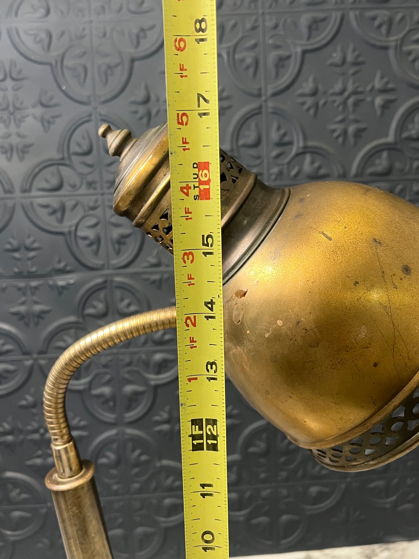 Vintage Brass Gooseneck Lamp