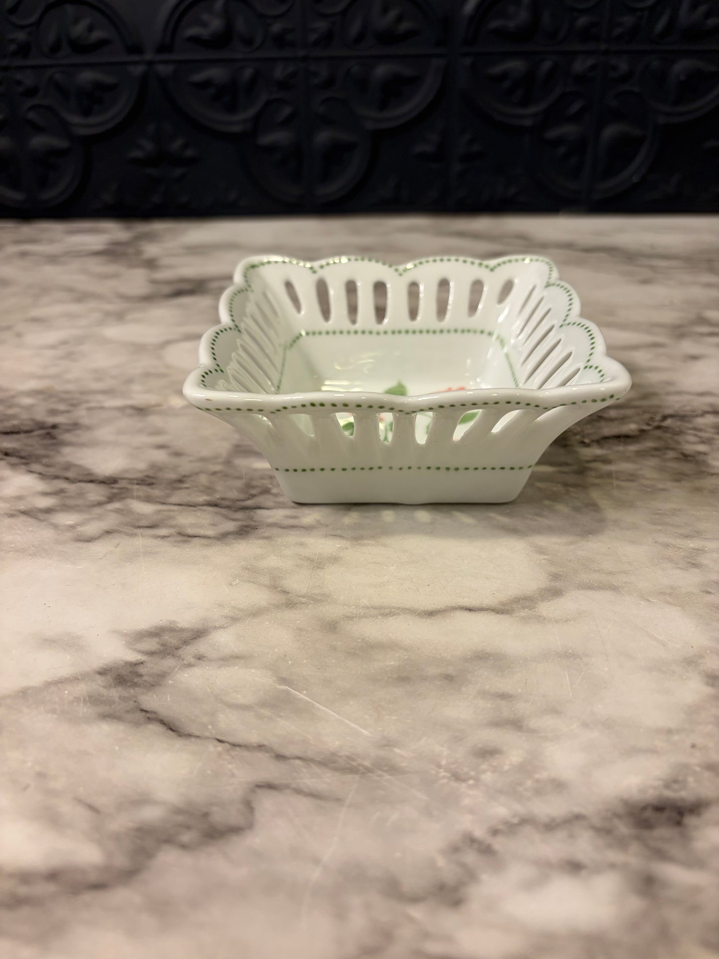 Andrea by Sadek Square Rosebud Trinket Dish