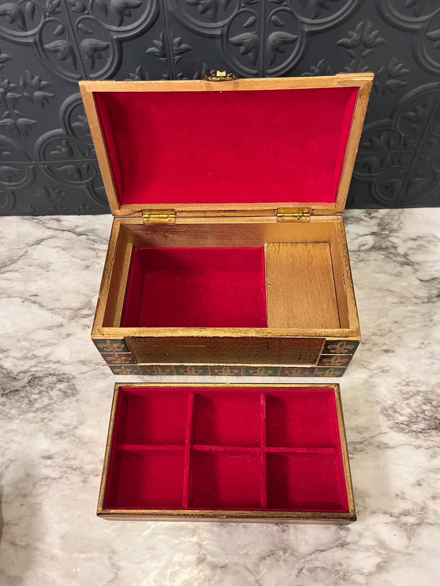 Gold Florentine Music Jewelry Box