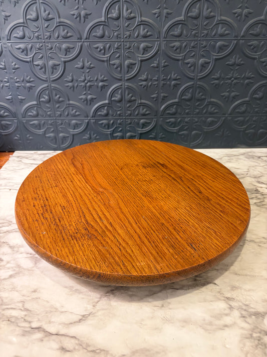14" Round Wood Lazy Susan