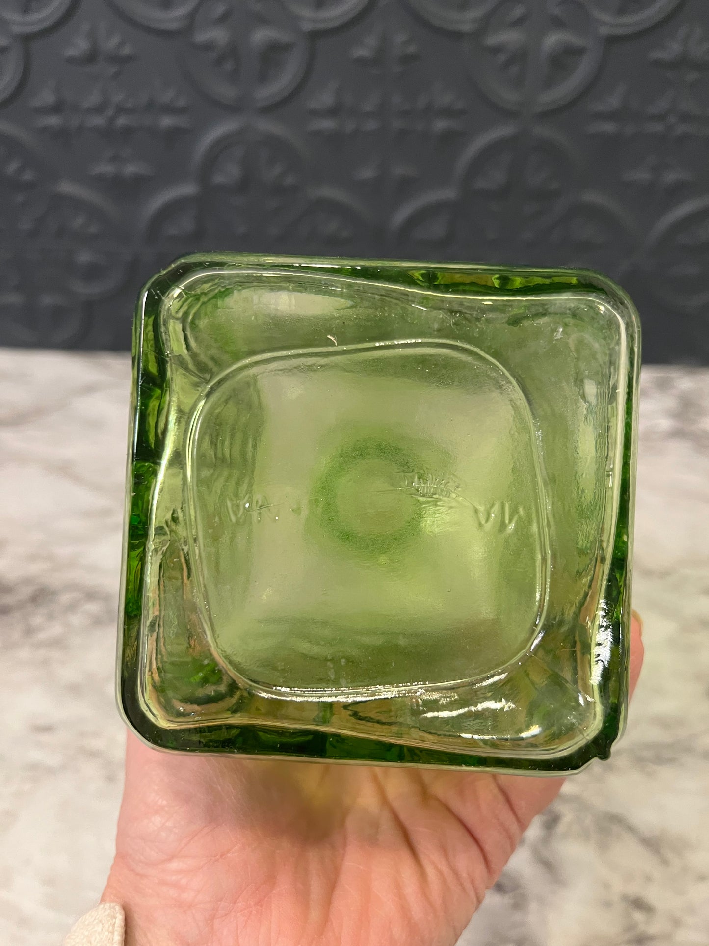 Lime Green Glass Decanter