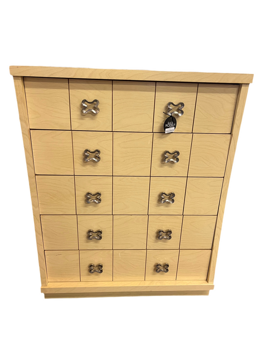 Blonde MCM Highboy Dresser