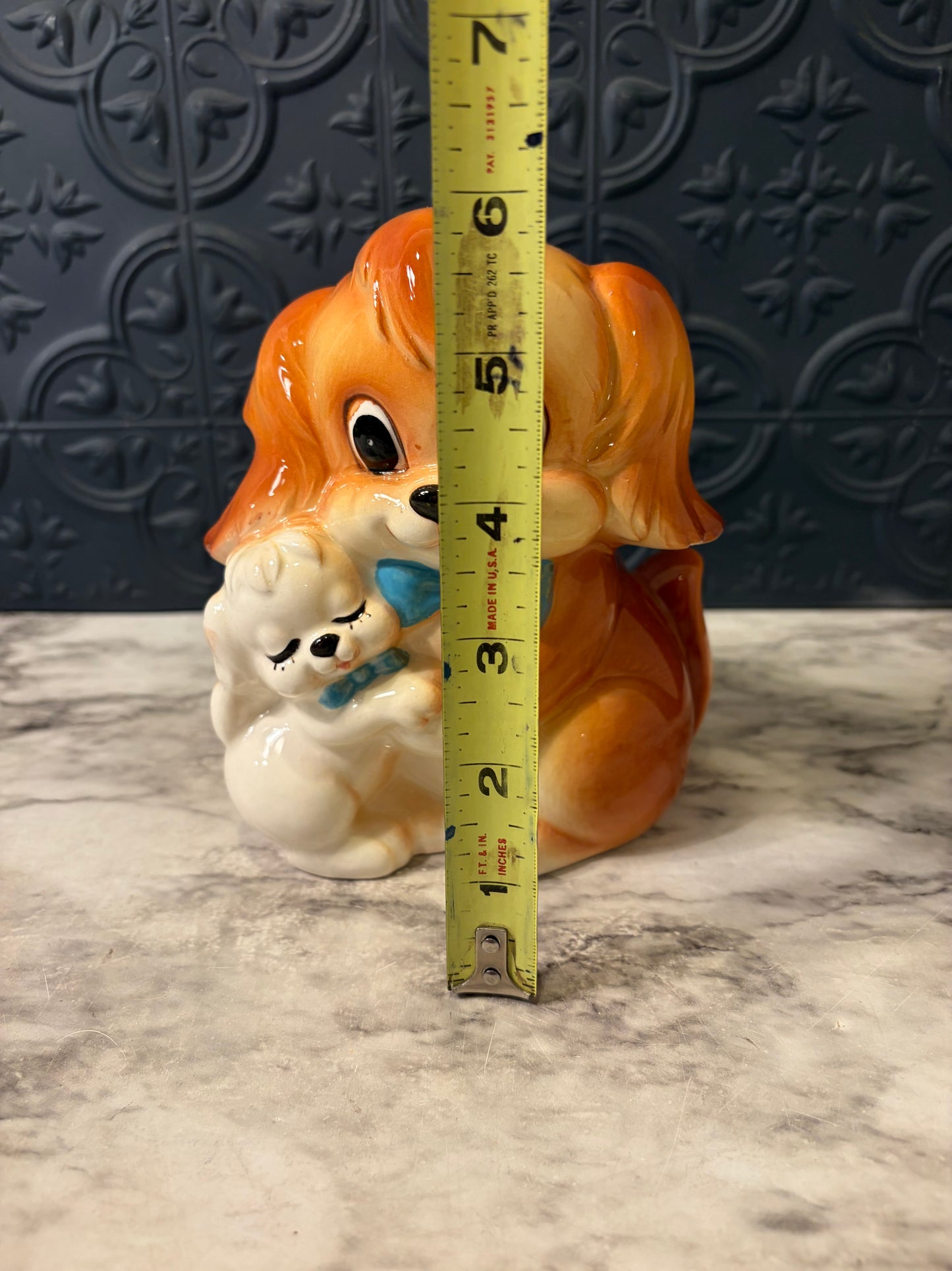 Lefton Dog and Puppy Planter